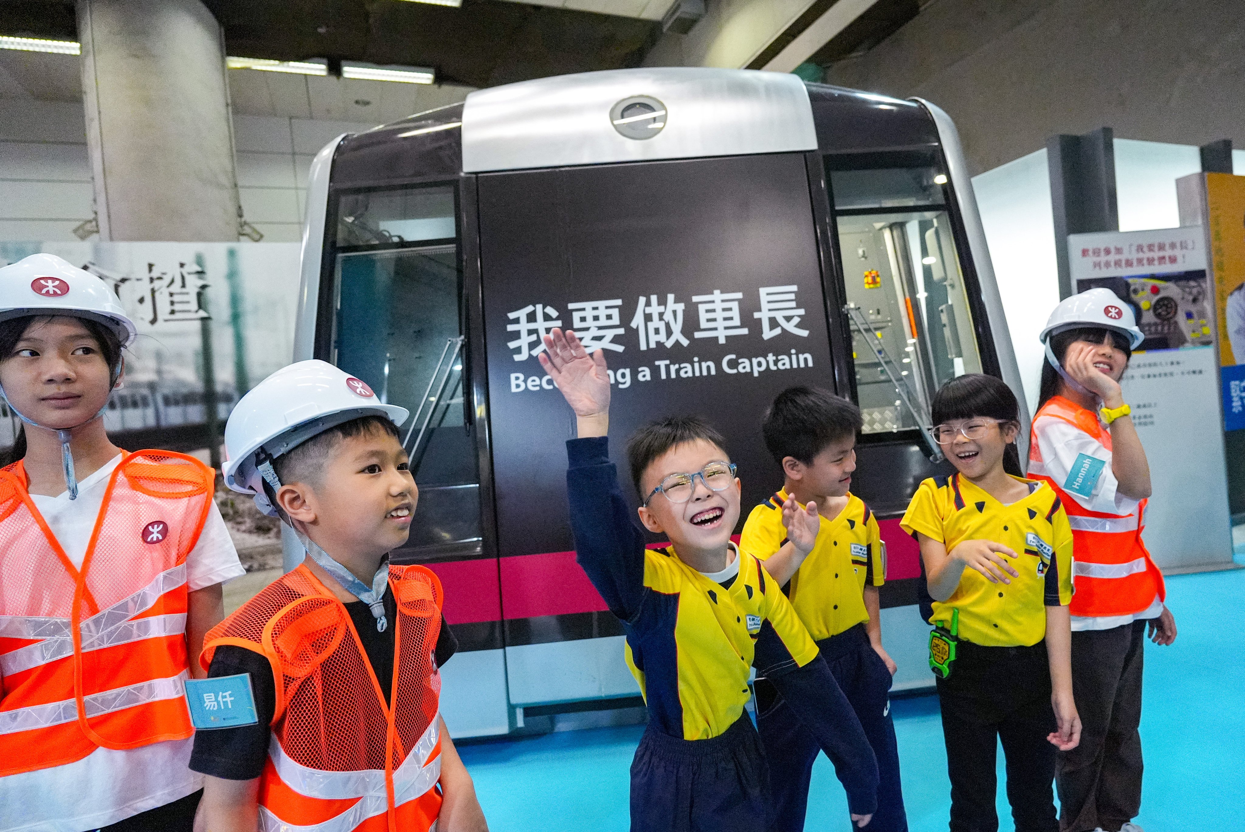 A highlight of the exhibition is the new “Becoming a Train Captain” simulation experience, which allows visitors to simulate operating a train in a driver training cab. Photo: Eugene Lee