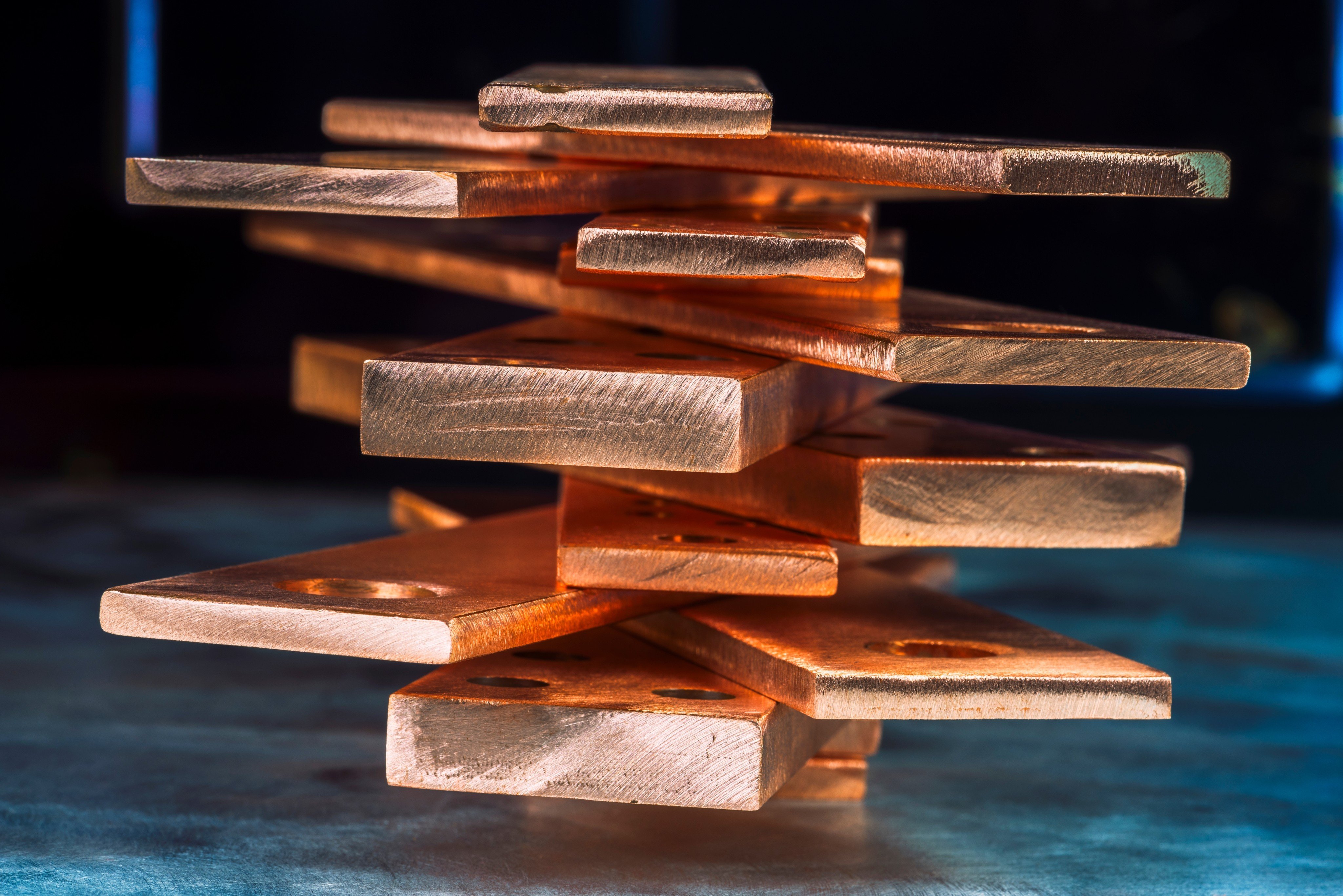 A pile of copper bars. High-value metals such as copper, lead, tin and zinc are stored in LME-approved warehouses in Hong Kong. Photo: Shutterstock