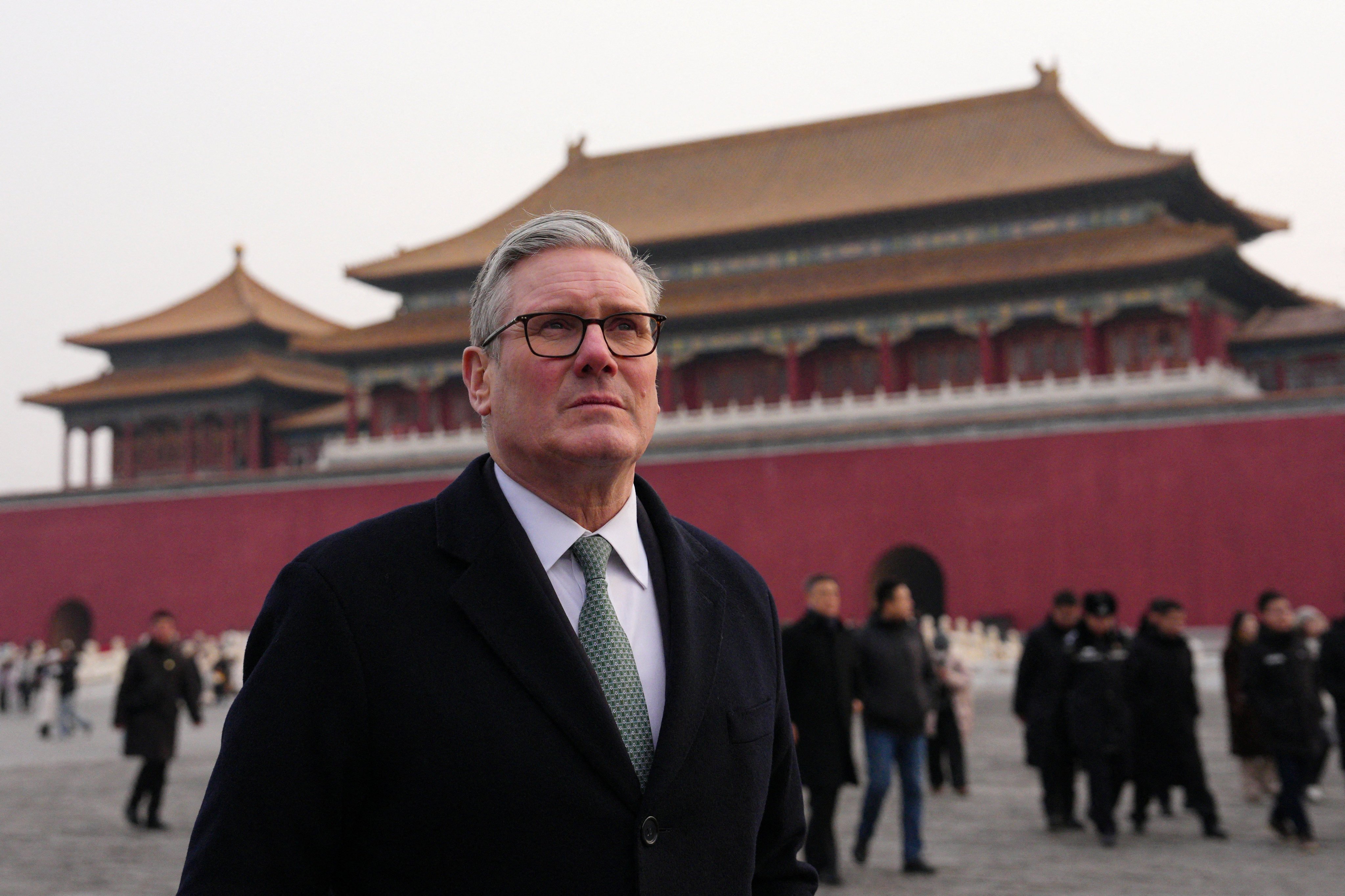 British Prime Minister Keir Starmer visits the Forbidden City during his visit to China on January 29.  Starmer has pursued a reset in China-UK relations, hoping that Beijing’s economic clout can bolster his country’s sluggish economy. Photo: Pool via Reuters
