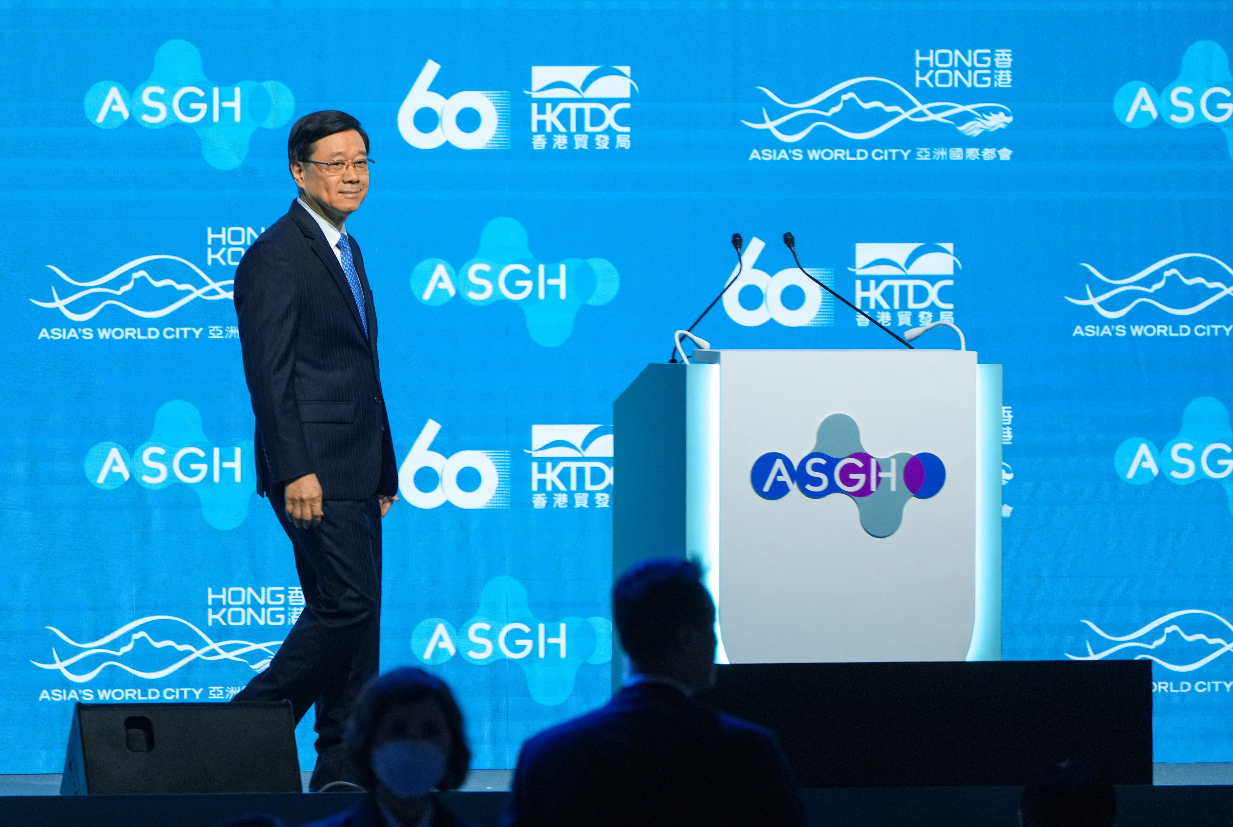 Chief Executive John Lee attends the Asia Summit on Global Health at Hong Kong Convention and Exhibition Centre. Photo: Sam Tsang