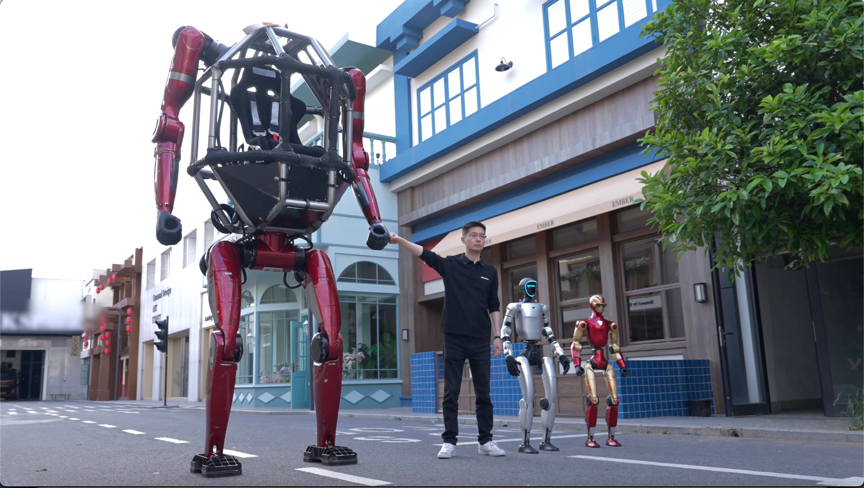 The Unitree GD01 ‘mecha’ robot seen in bipedal mode. Photo: Handout