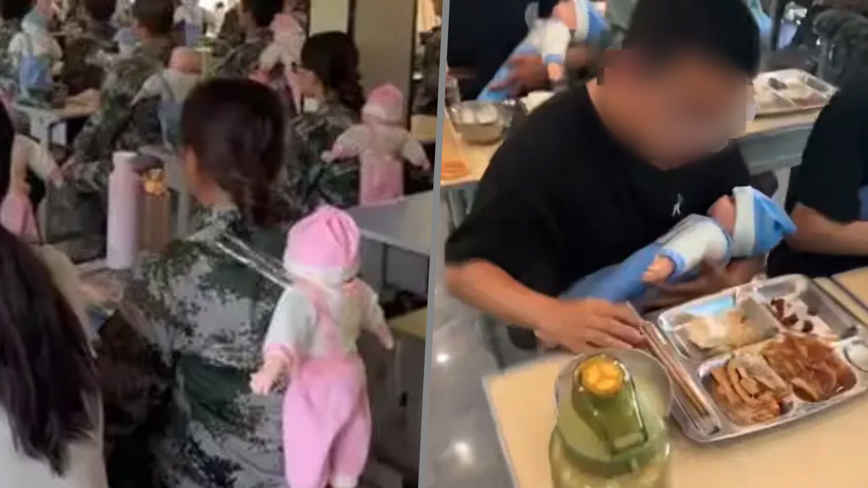 A special school for rebellious teens in Jiangsu province has students carry baby dolls to instil a sense of parental responsibility. Photo: SCMP composite/Douyin