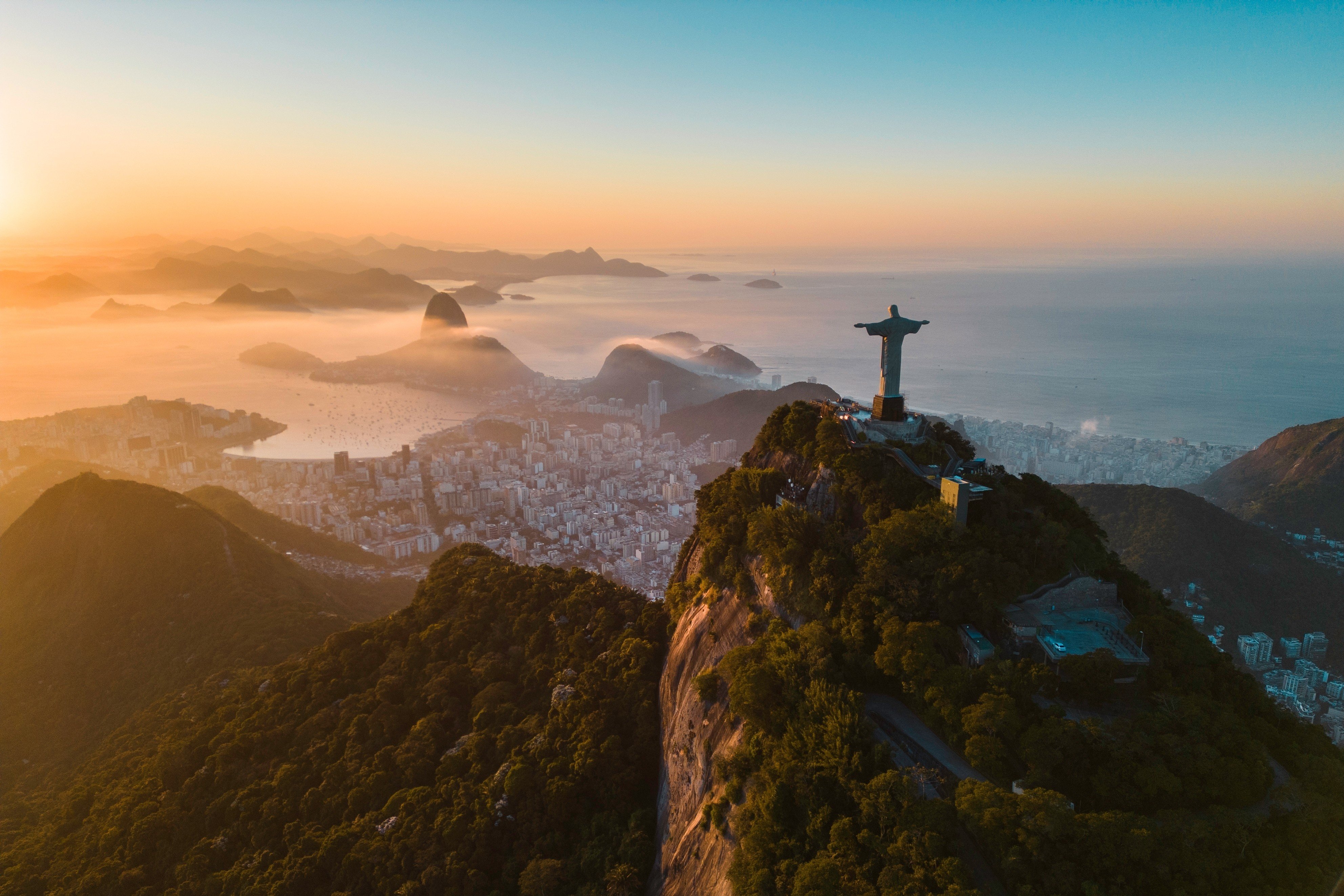 Christ the Redeemer statue at sunrise in Rio de Janeiro, Brazil. Photo: Shutterstock Images