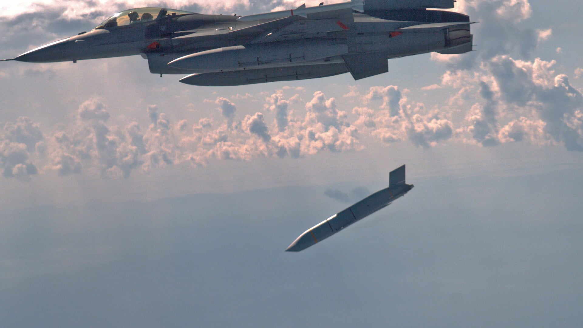 US stocks of key missiles, including the Joint Air-to-Surface Stand-off Missile range, have been depleted. Photo: 40th Flight Test Squadron
