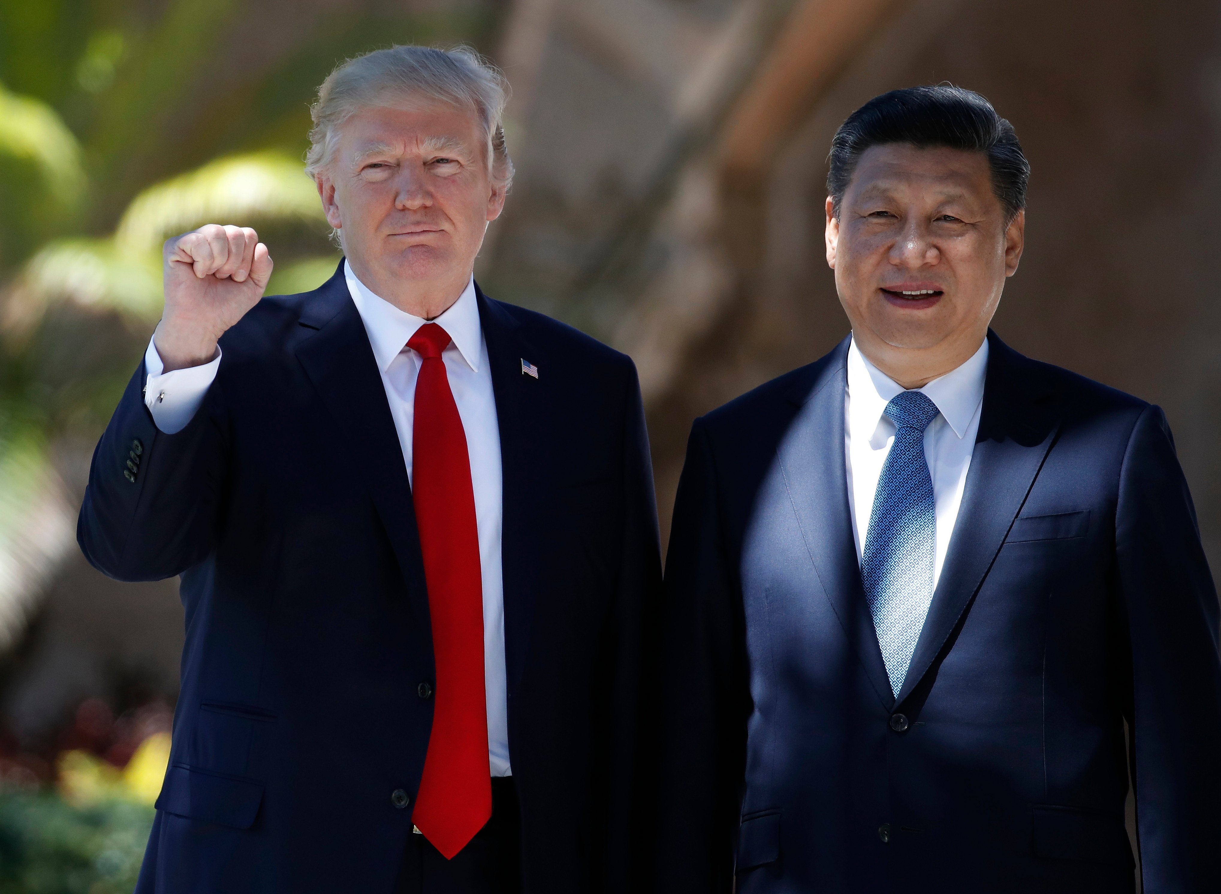 President Donald Trump and Chinese leader Xi Jinping pictured in 2017 at Mar-a-Lago in Florida. Photo: AP