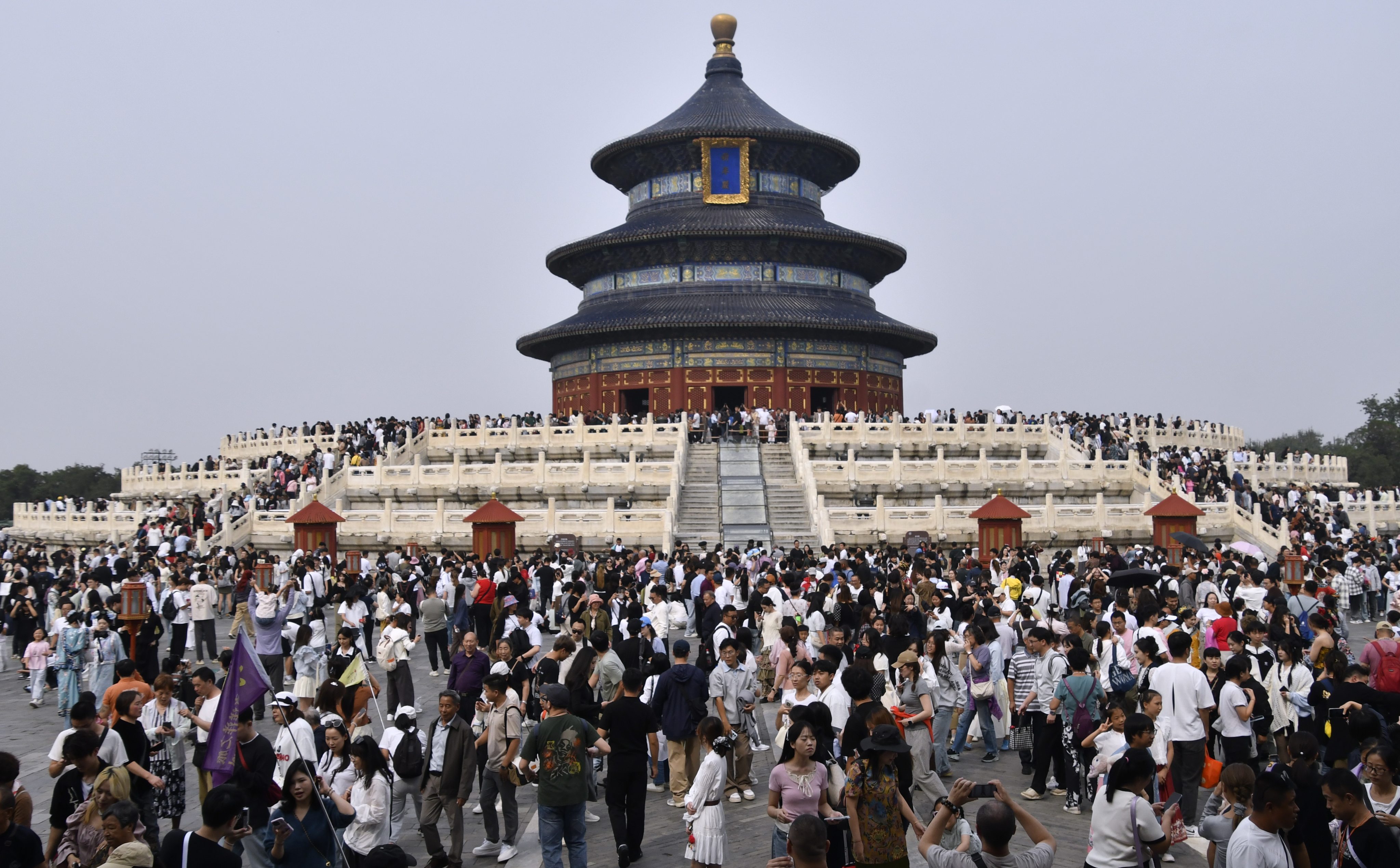The Temple of Heaven in Beijing was used by Ming and Qing dynasty emperors as a sacred site to offer sacrifices. US President Donald Trump is expected to tour the historic site on Thursday. Photo: Xinhua