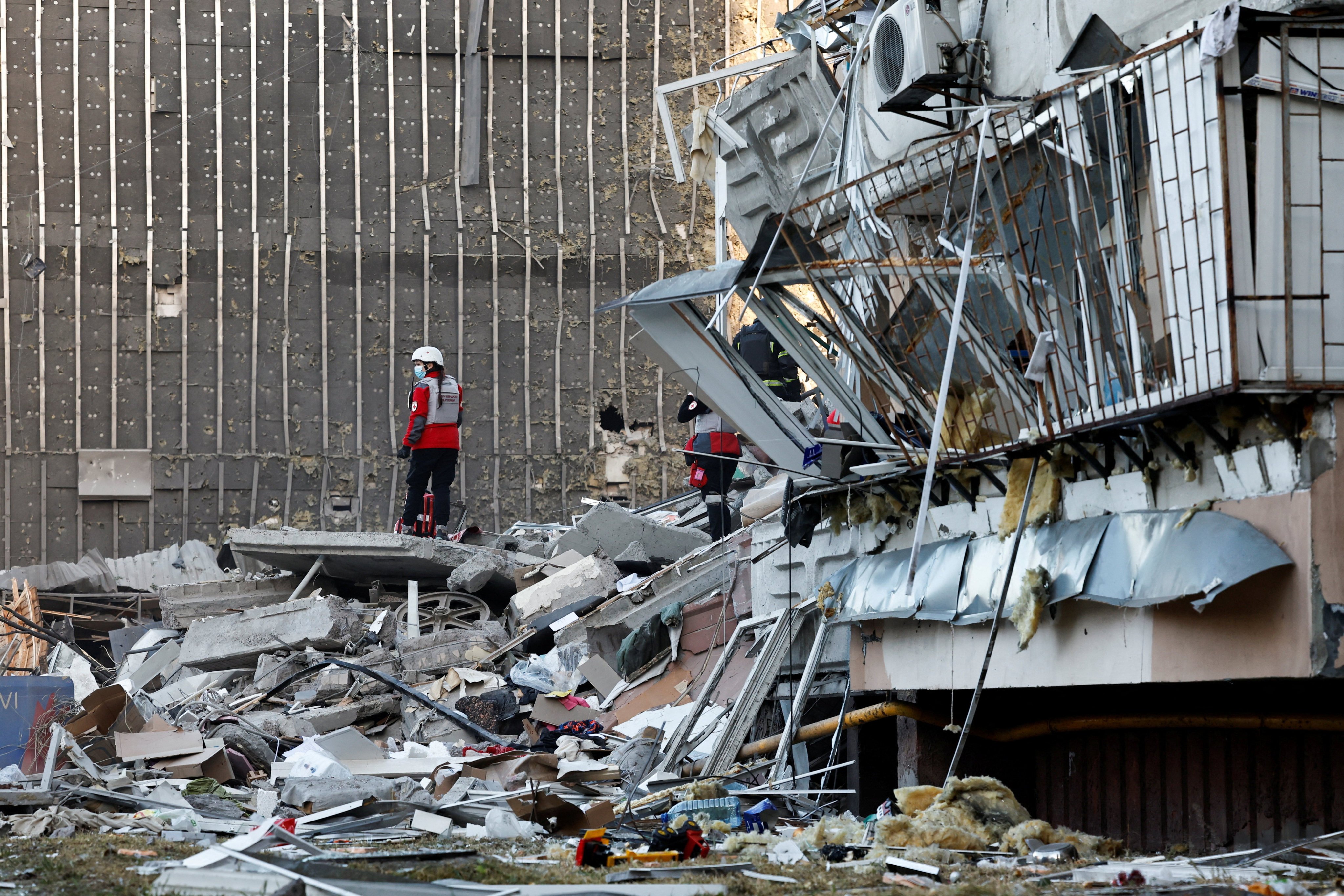 Ukraine’s capital Kyiv was the main target of the overnight strikes. Photo: Reuters