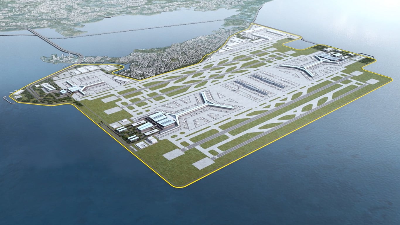 An artist's impression of the Sangley Point International Airport project. Photo: Handout