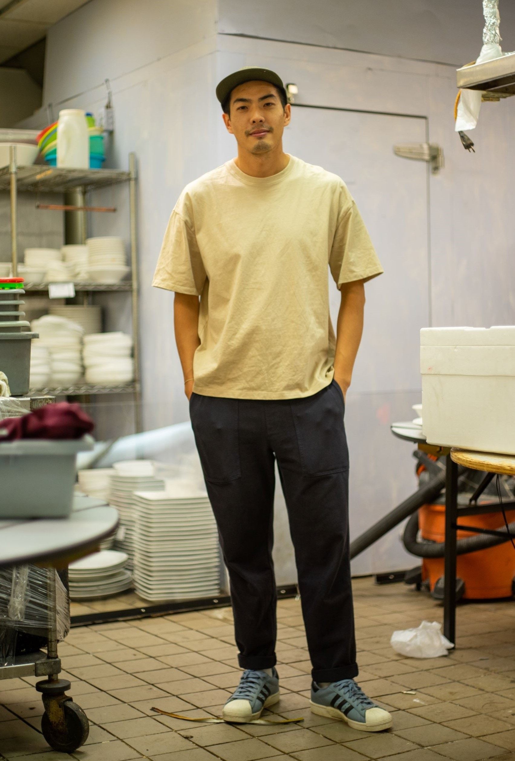 Chinese-Canadian filmmaker and actor Derek Kwan on the sets of his short film 100 Days, which was filmed in a functioning Chinese restaurant in Vancouver. Kwan wants to move beyond “token Asian” supporting roles in film. Photo: Instagram/seasonsofeastvan