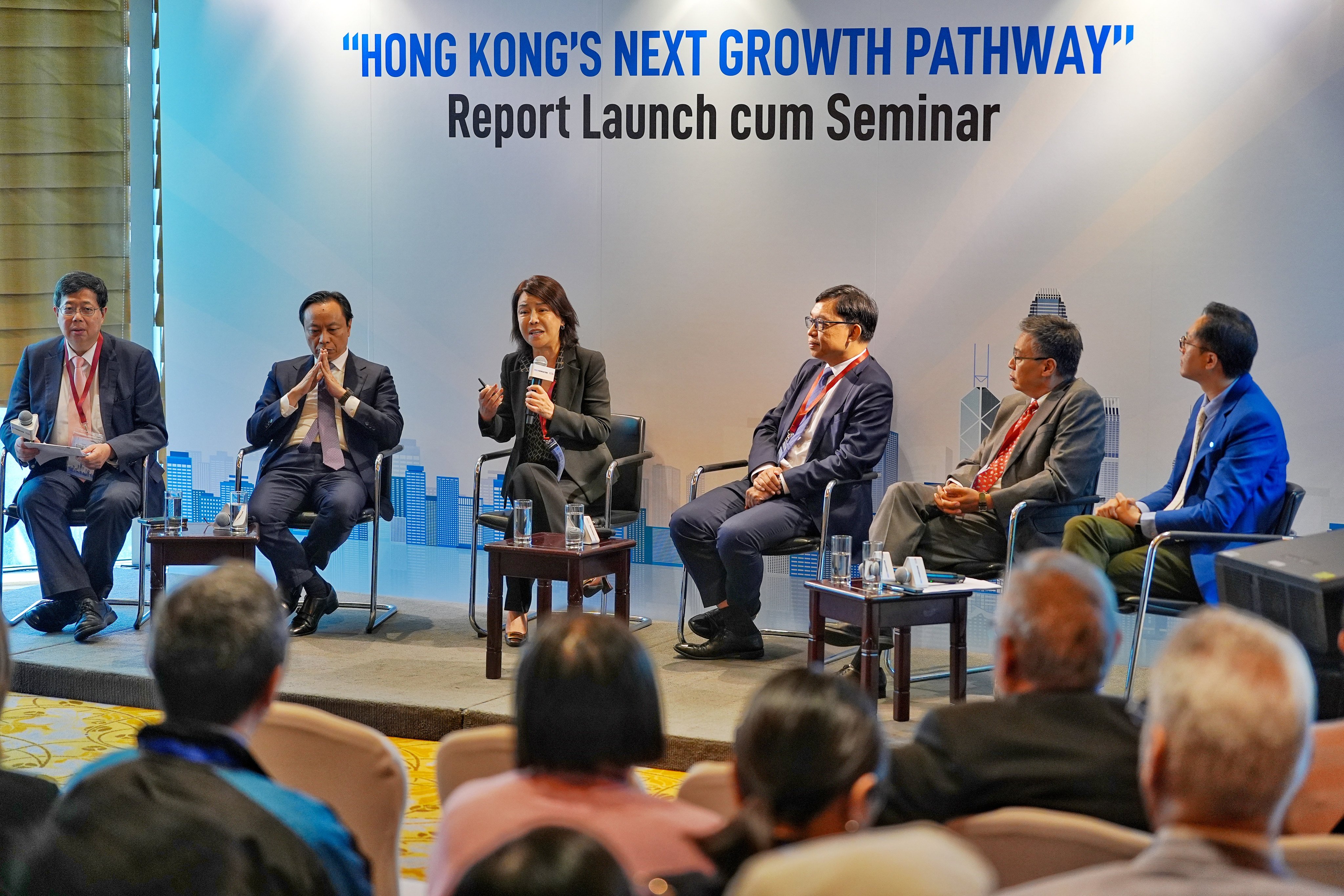 The think tank held a seminar discussing future growth pathways on Friday. Photo: Elson Li