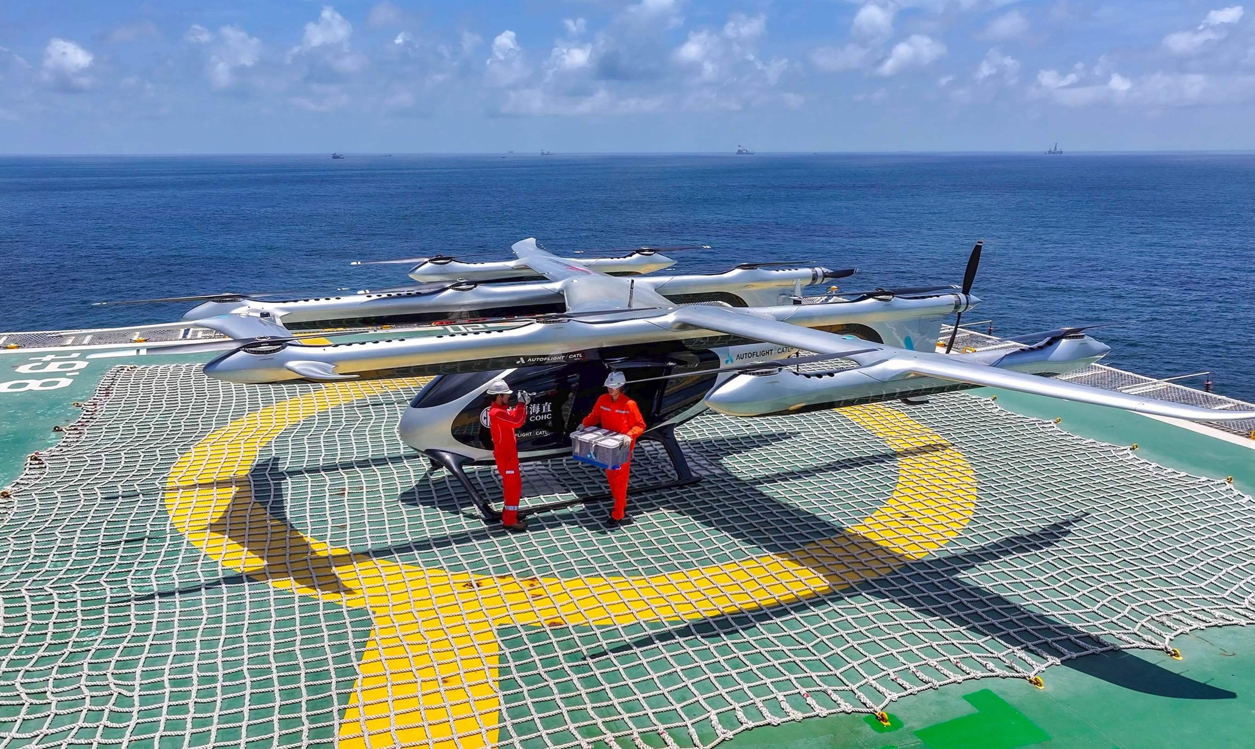 AutoFlight’s vertical take-off and landing (eVTOL) aircraft can hover like a helicopter and transition to flying like an aeroplane. Photo: Handout