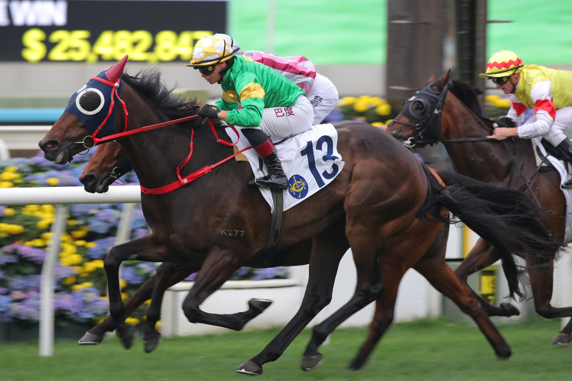 Better And Better, ridden by Alexis Badel, wins at Sha Tin.