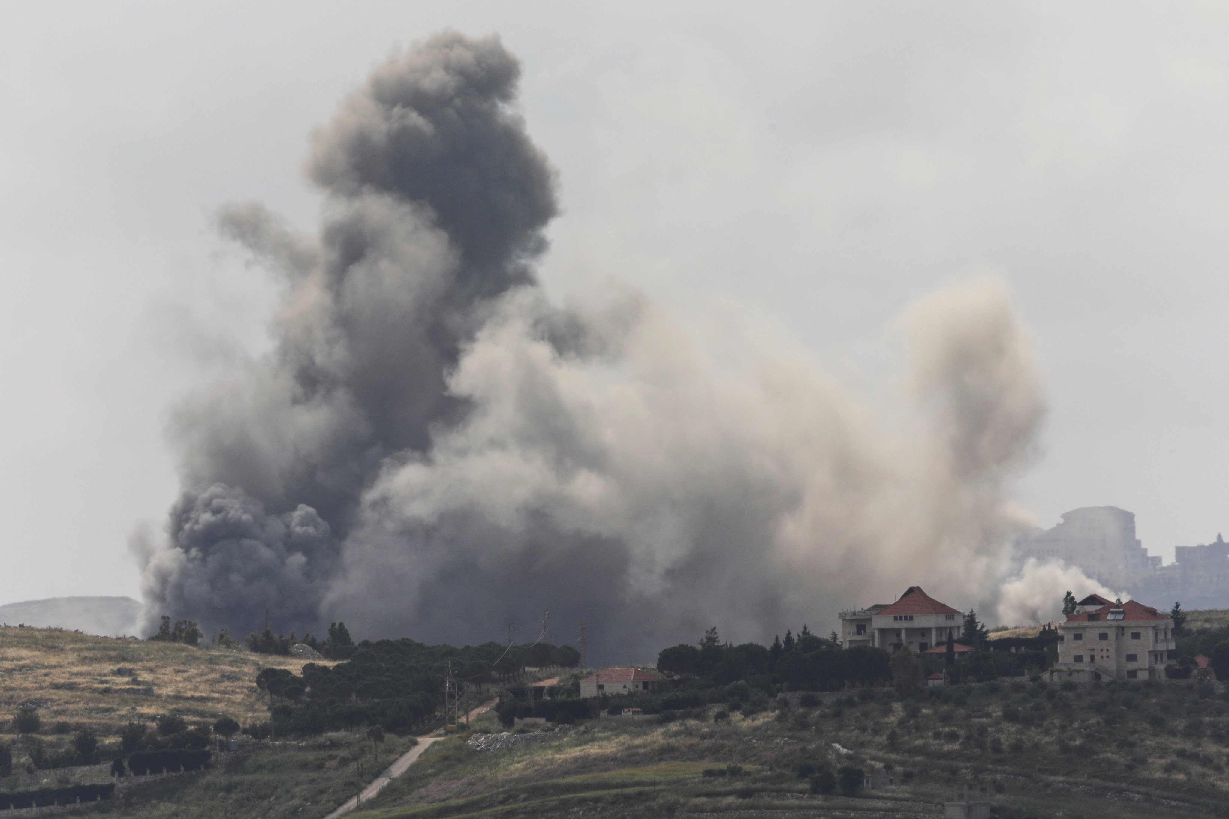 Smoke billows from southern Lebanon following an Israeli strike on Friday. Photo: Reuters