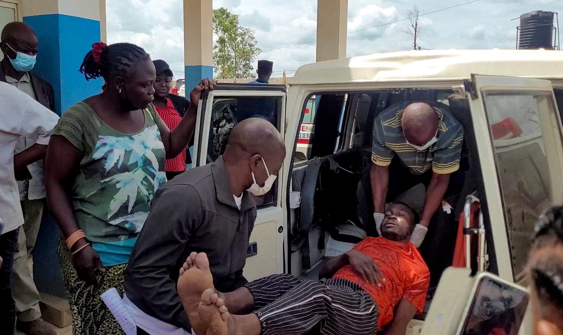 A man is brought to a hospital following an Ebola outbreak in Bunia, DR Congo’s Ituri province, on Saturday. Photo: Reuters