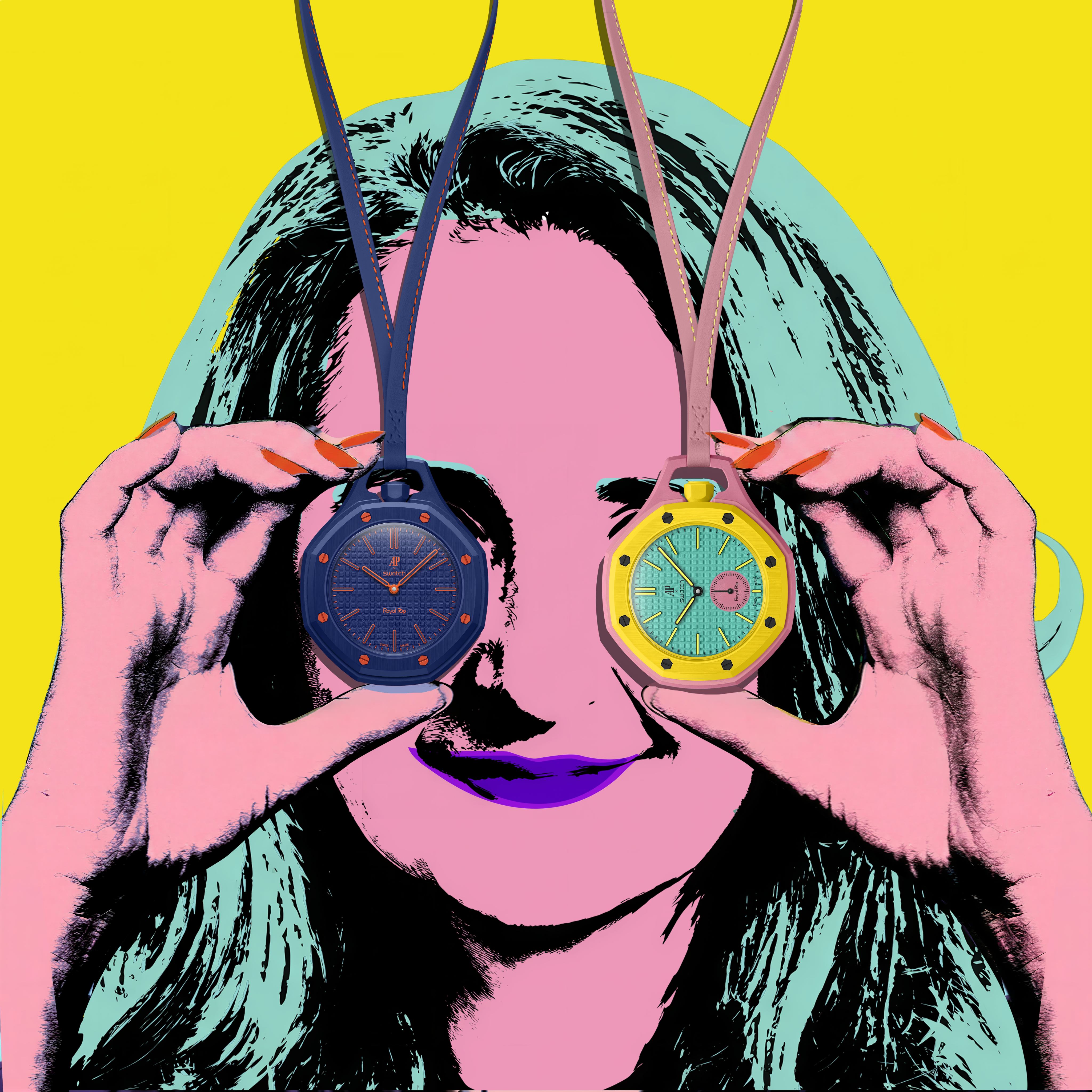 The Royal Pop Swatch and Audemars Piguet collaboration firmly focuses on fun. Photo: Handout
