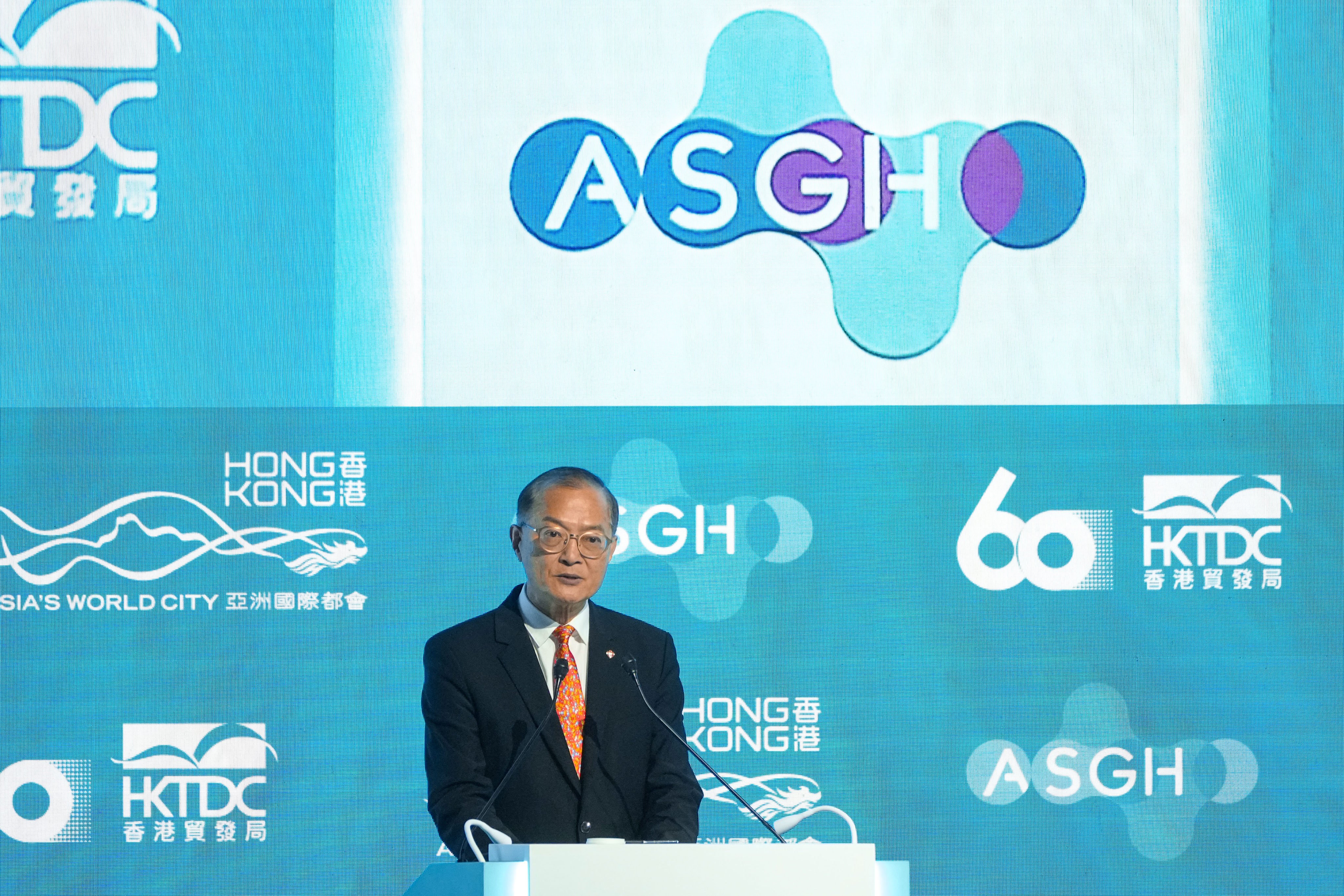 Secretary for Health Lo Chung-mau attends the Asia Summit on Global Health at Hong Kong Convention and Exhibition Centre on May 11. Photo: Sam Tsang