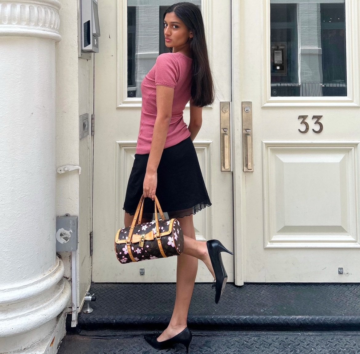 Ella Devi’s content lies at the intersection of fashion and politics. Photo: @ellad3vi/X