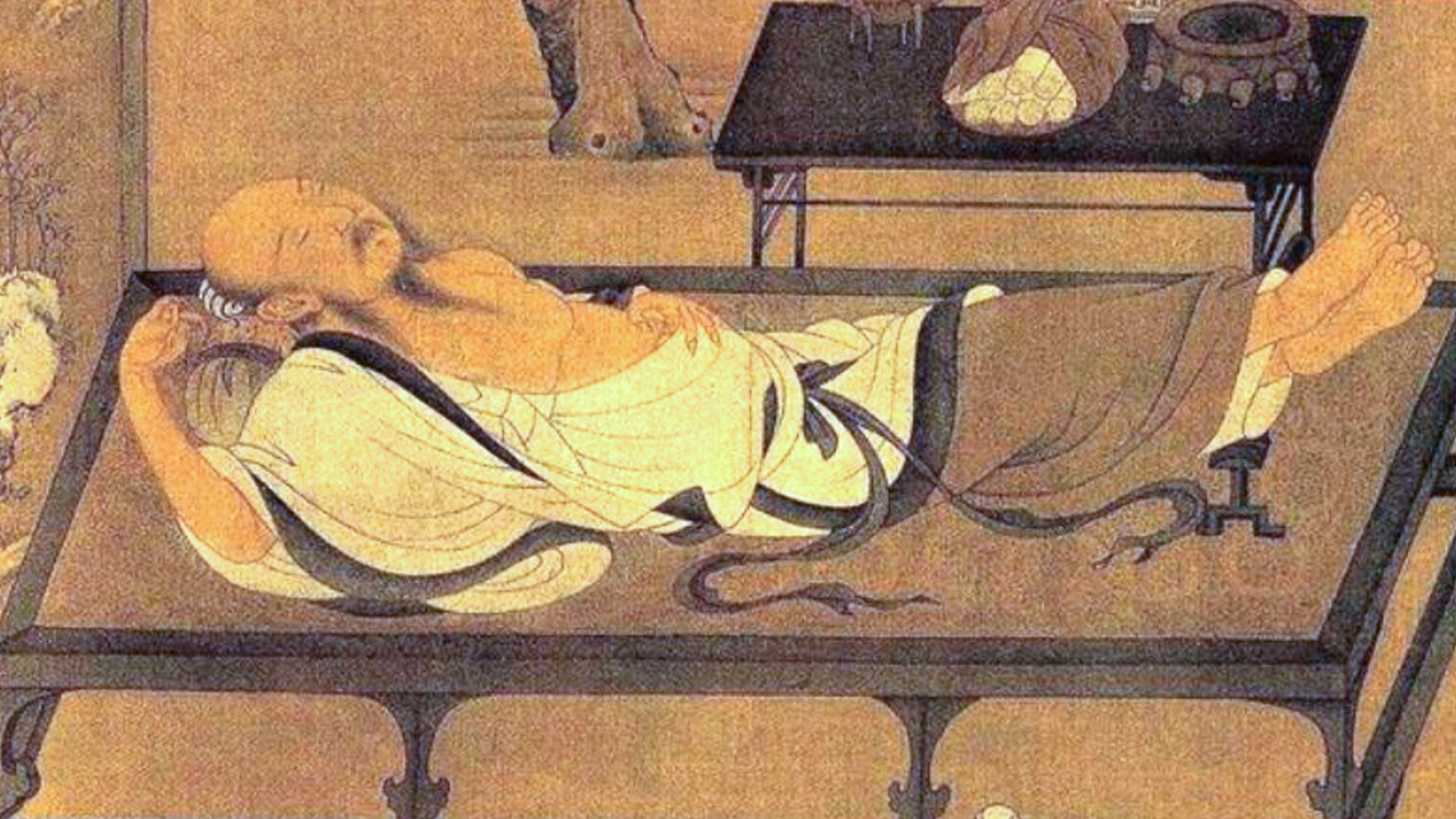 Before air conditioning, ancient Chinese elites used water fans and ice to cool down in summer, while commoners relied on bamboo pillows and meditation. Photo: Sohu
