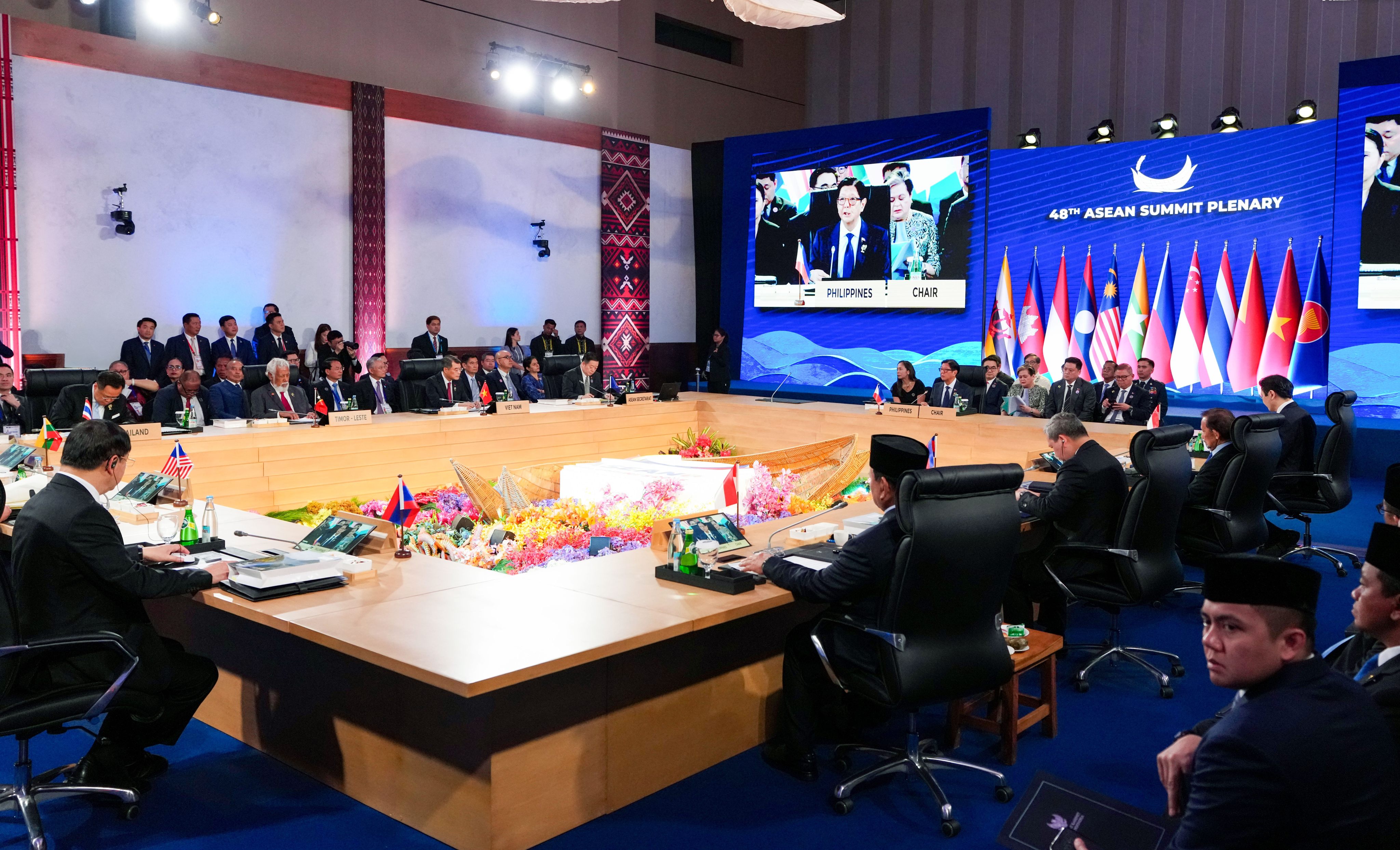 A plenary session after the opening ceremony of the 48th Asean Summit in Cebu, the Philippines, on May 8. Photo: Handout/Xinhua