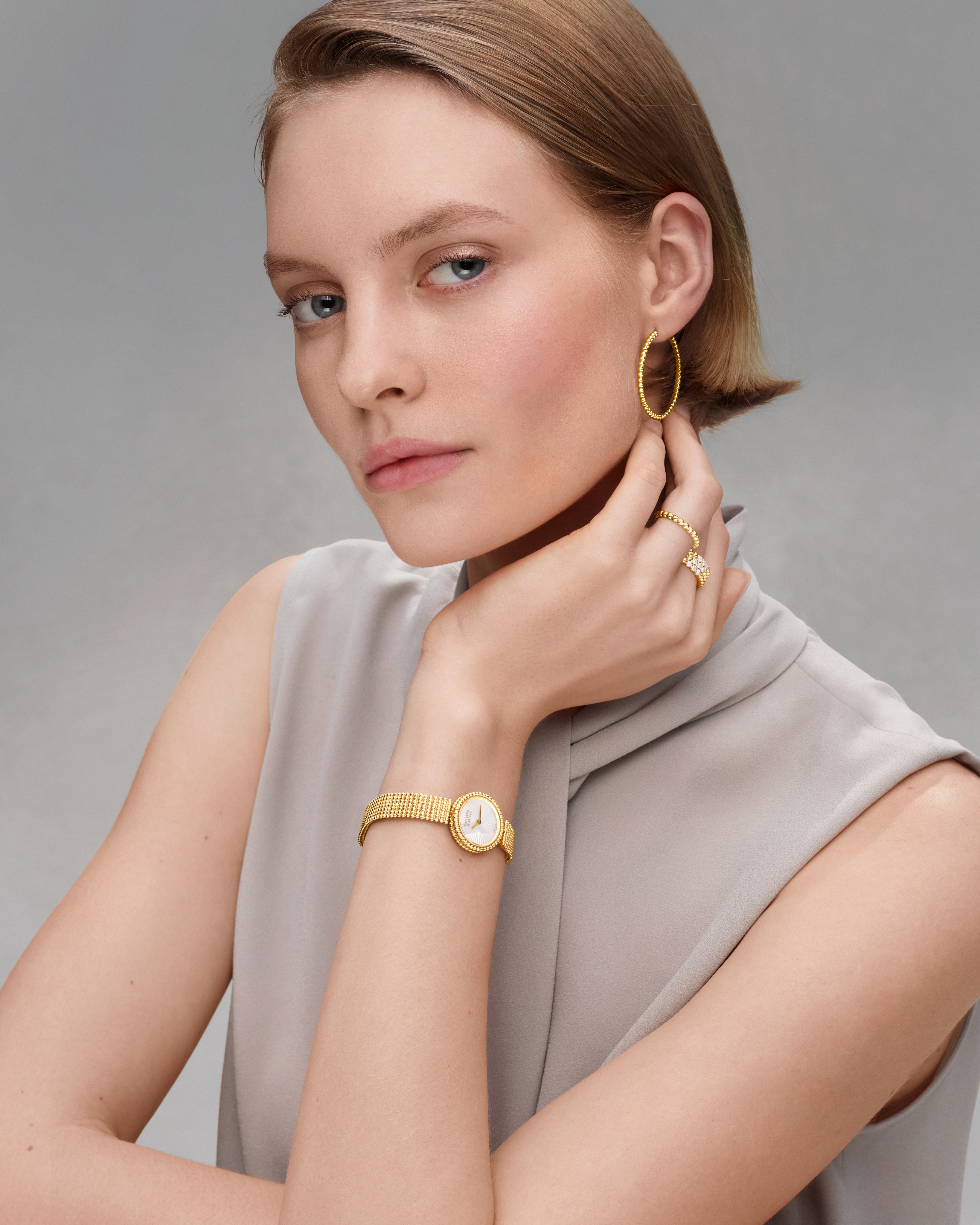 The Van Cleef & Arpels 2026 Perlée  collection relies on surface play rather than oversized stones. Photo: Handout