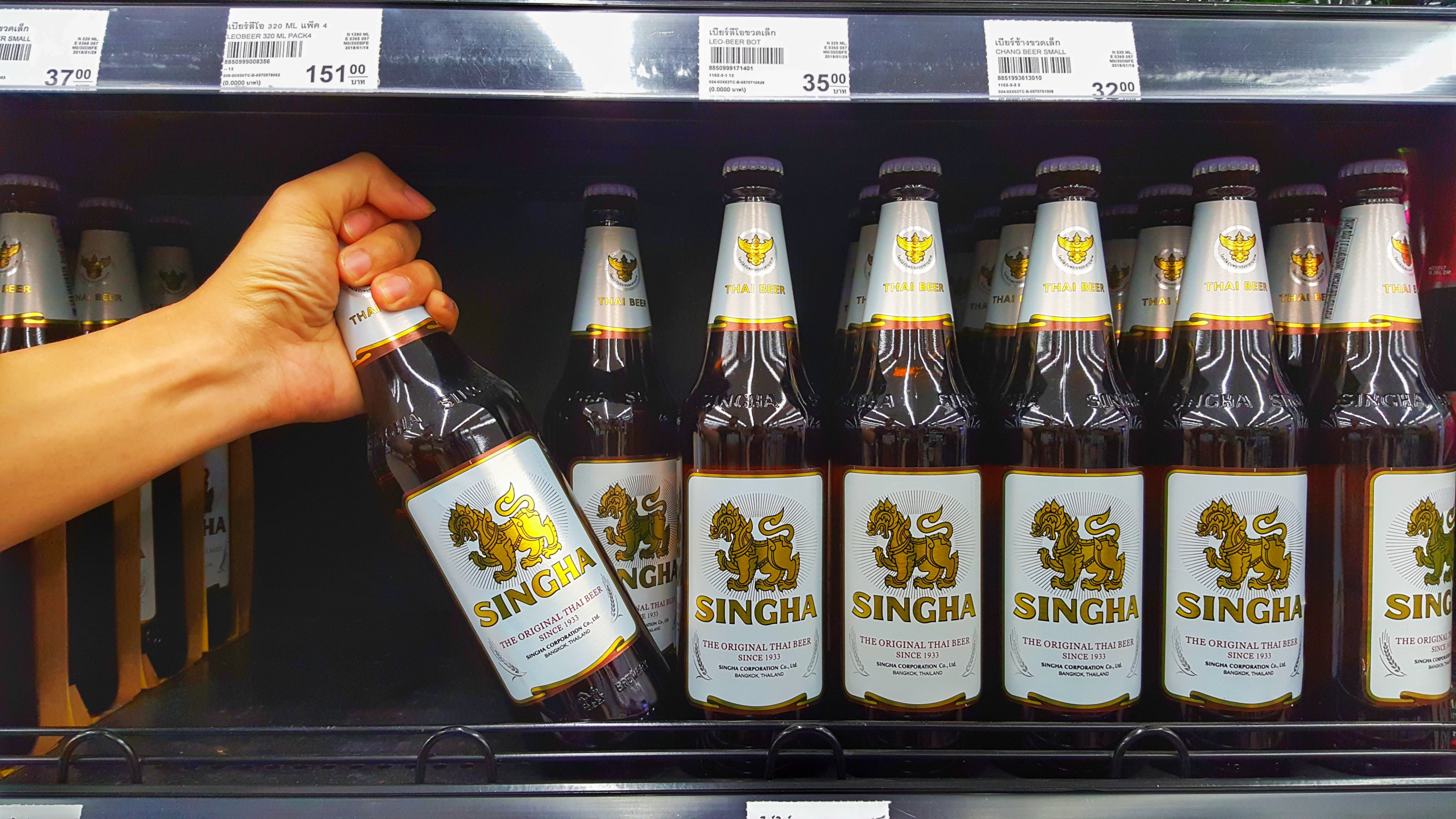 Singha Beer is owned by the Bhirombhakdi family, which is listed as Thailand’s 15th richest by Forbes. Photo: Shutterstock