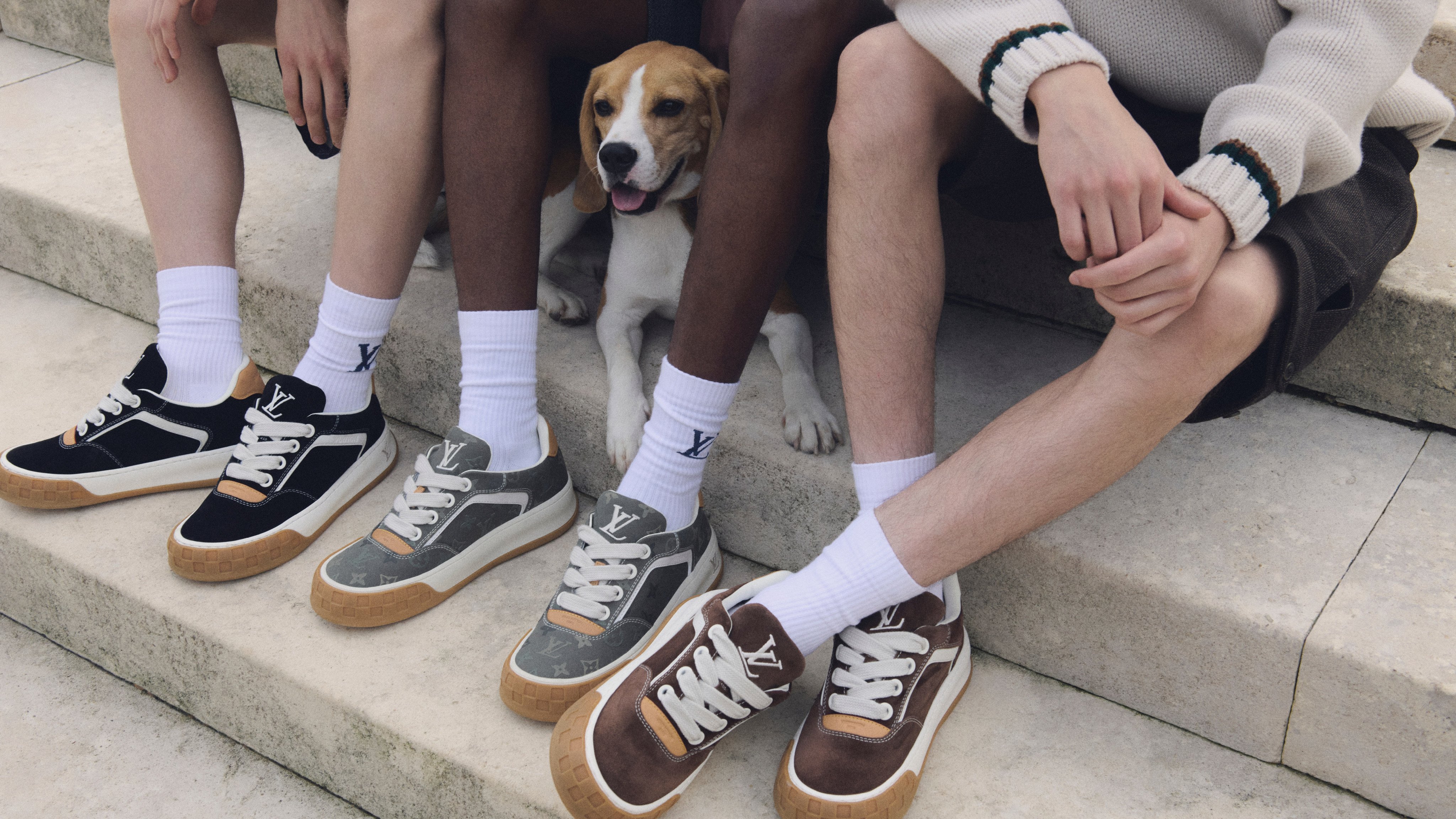 Louis Vuitton’s LV Tilted is inspired by skate gear, and made of colourful calf suede and printed canvas. Photo: Handout
