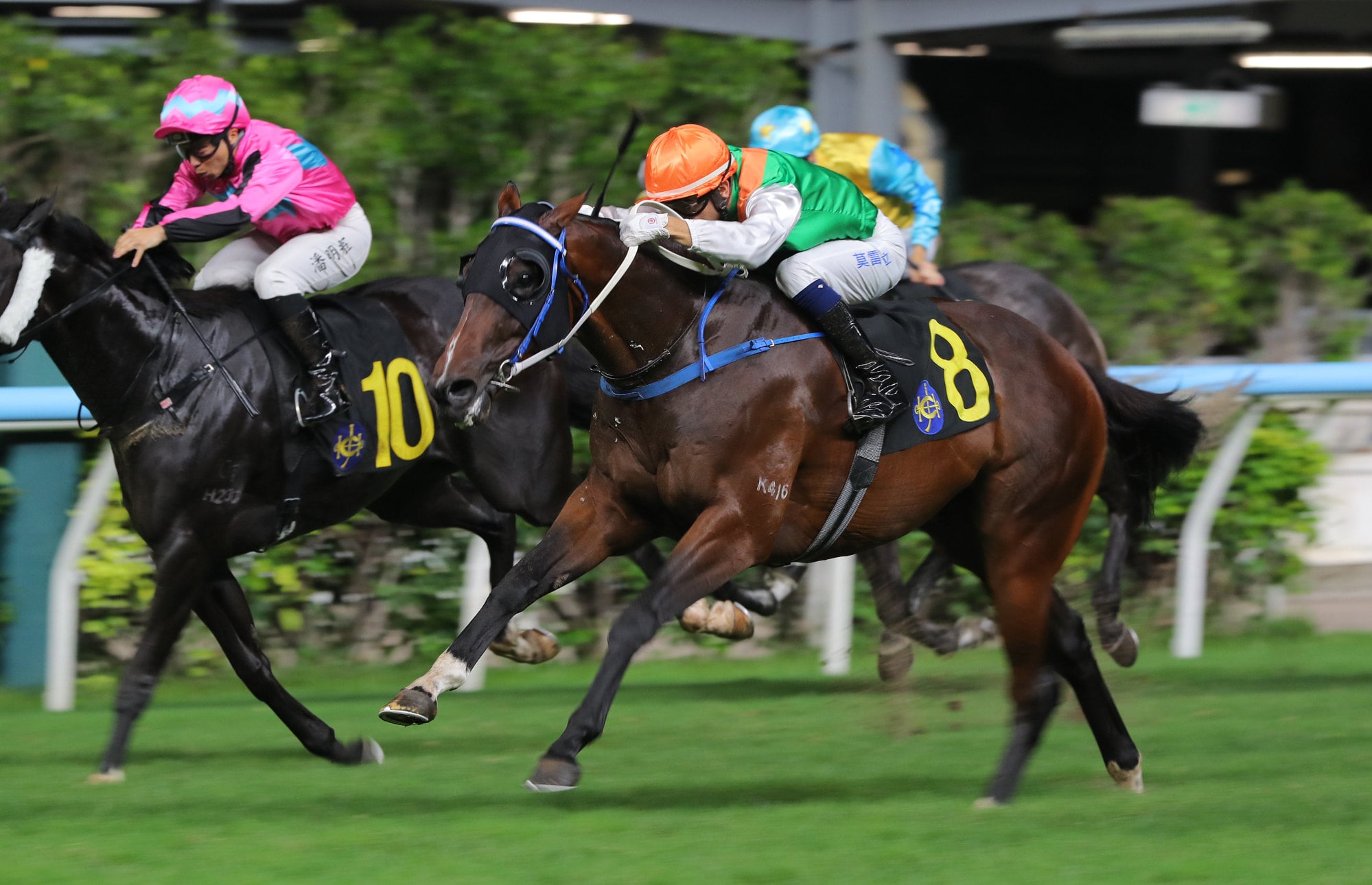 Decision Link, ridden by Joao Moreira, wins at Happy Valley.