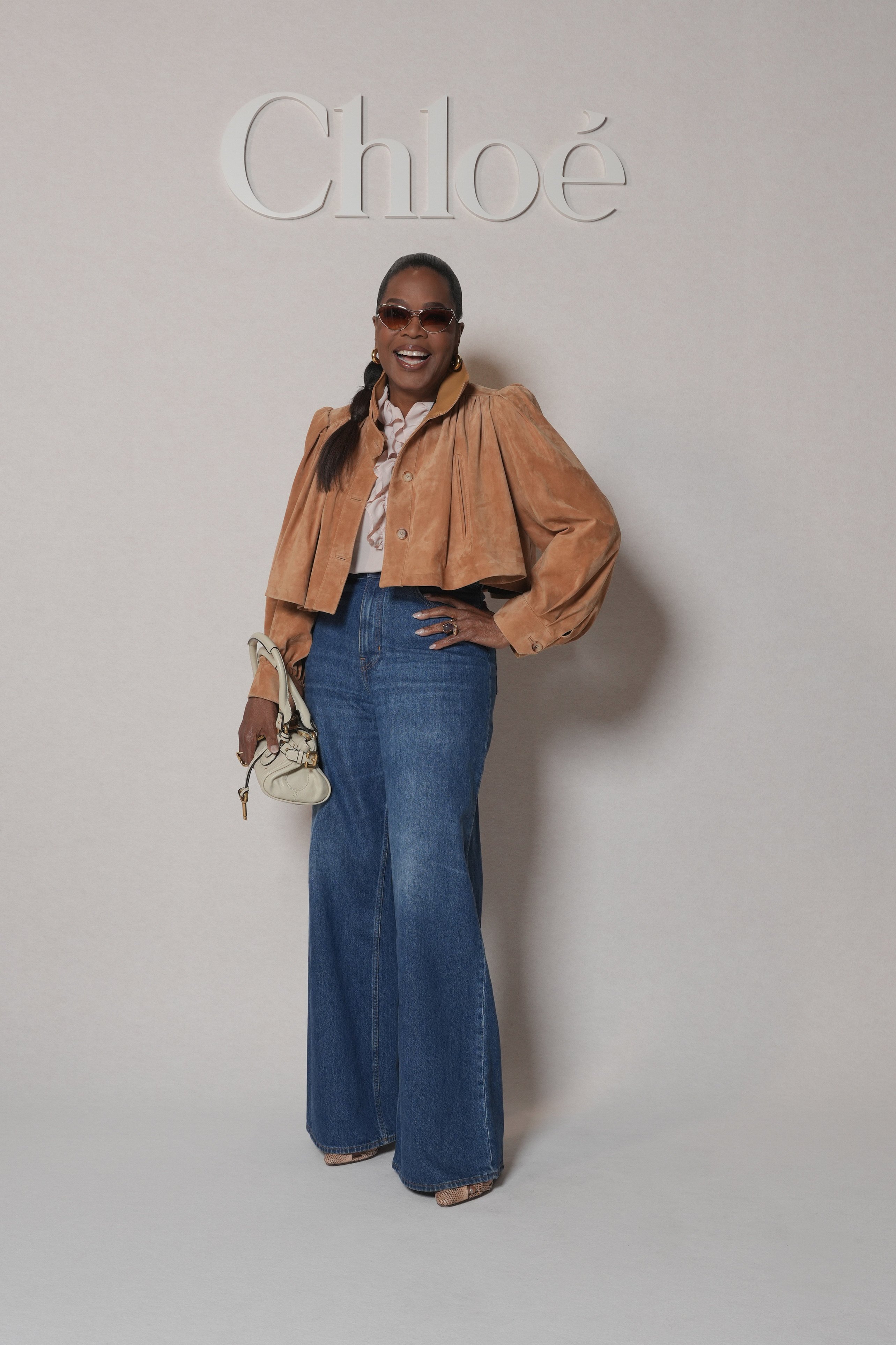 Everyone’s favourite media mogul Oprah Winfrey donned boho-chic at Paris Fashion Week in March. Photo: Chloé