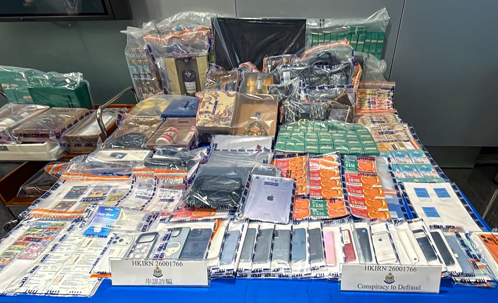 Evidence seized during the operation. Photo: Handout
