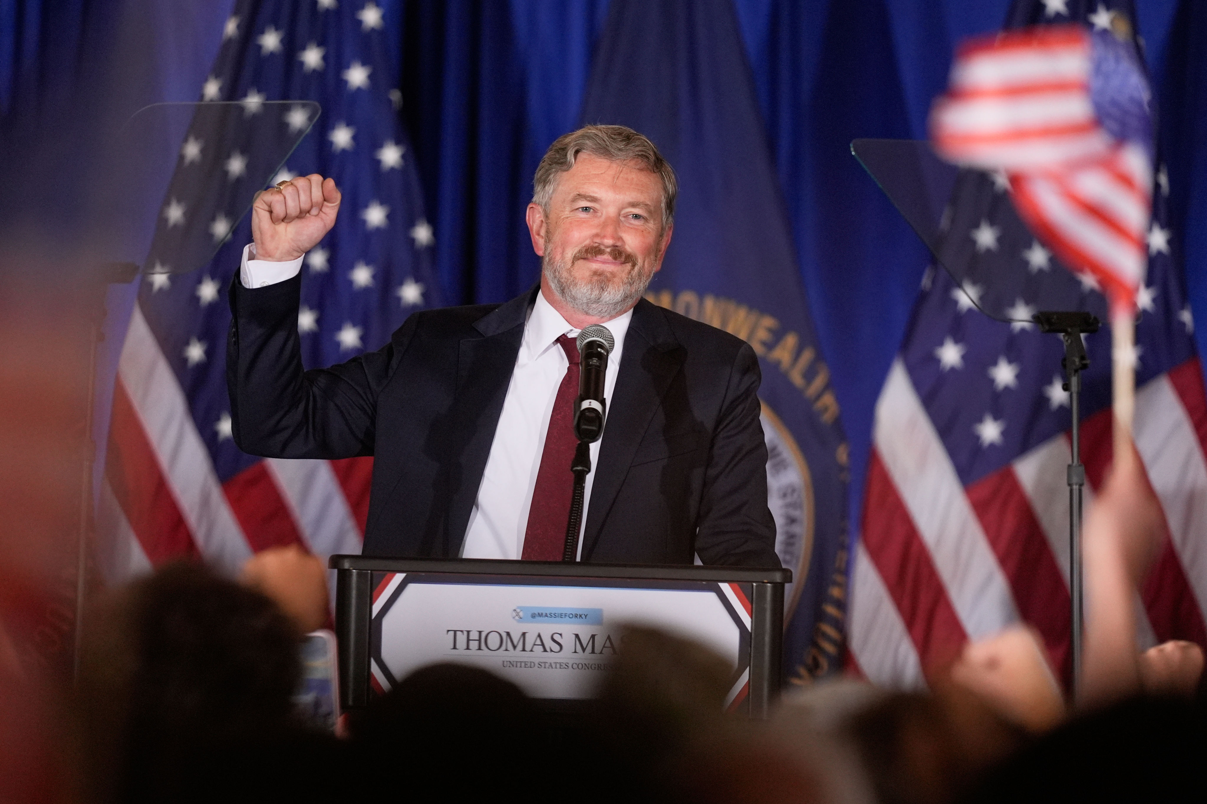 Donald Trump had worked to unseat Thomas Massie (pictured) for his perceived lack of personal loyalty. Photo: AP