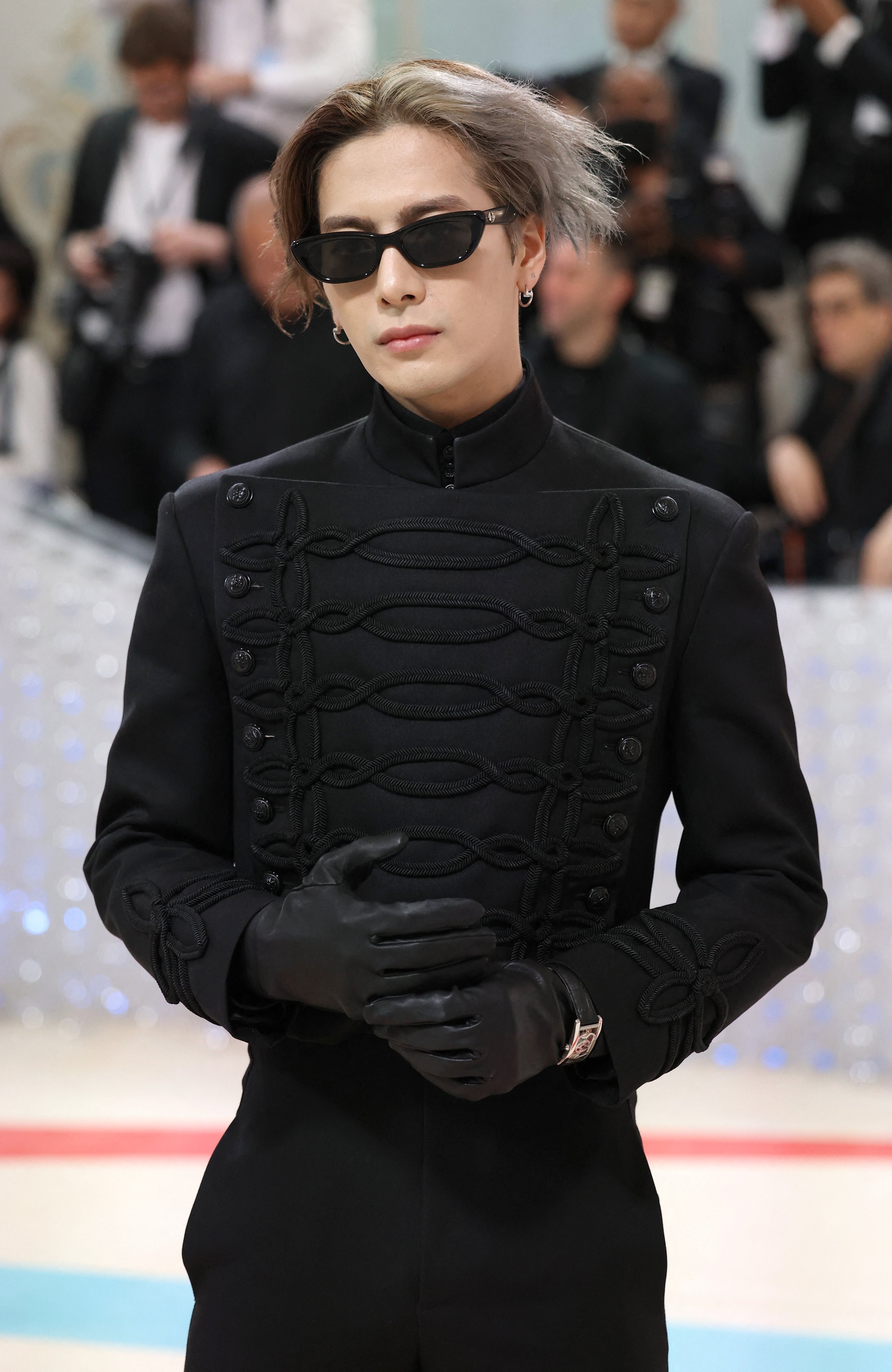Jackson Wang poses at the Met Gala in New York City in 2023. Long before he was a singer, the Got7 rapper was a fencer. Photo: Reuters