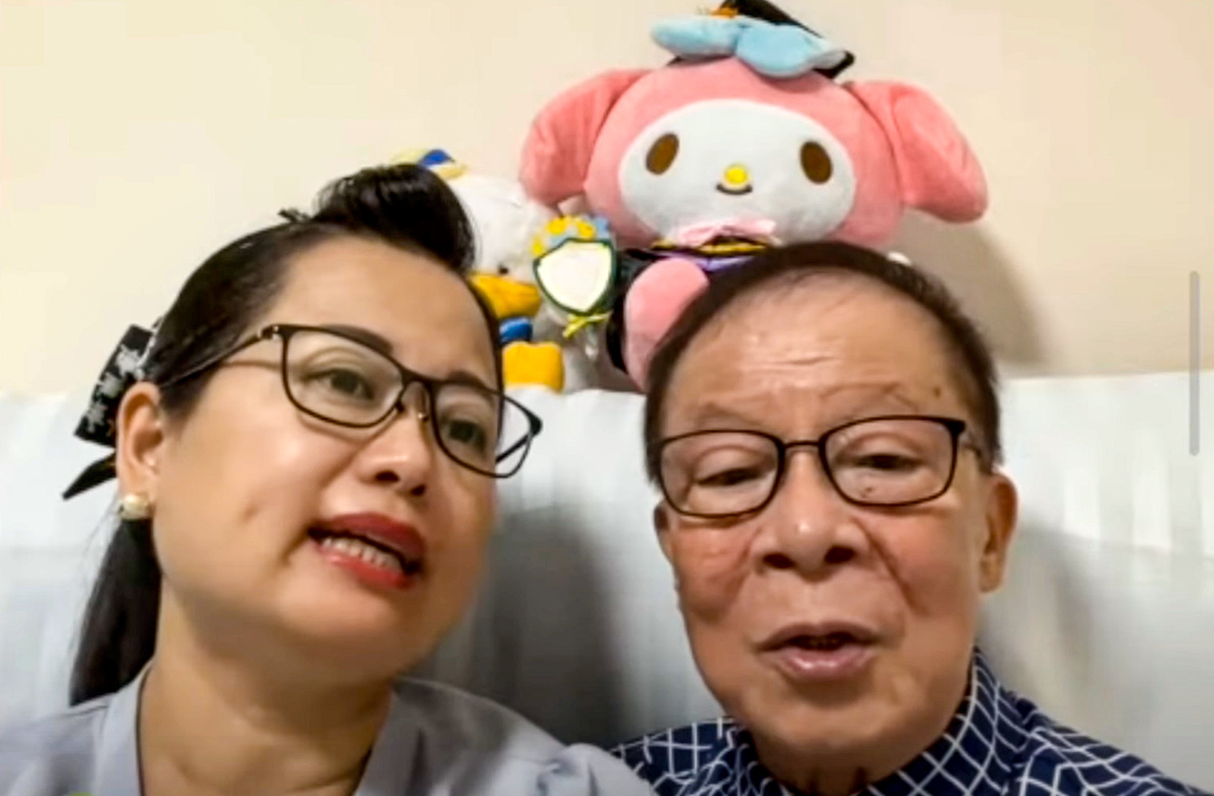 Mr and Mrs Ho became famous after appearing on a prime-time television programme in 2024, but their relationship deteriorated soon after. Photo: Youtube