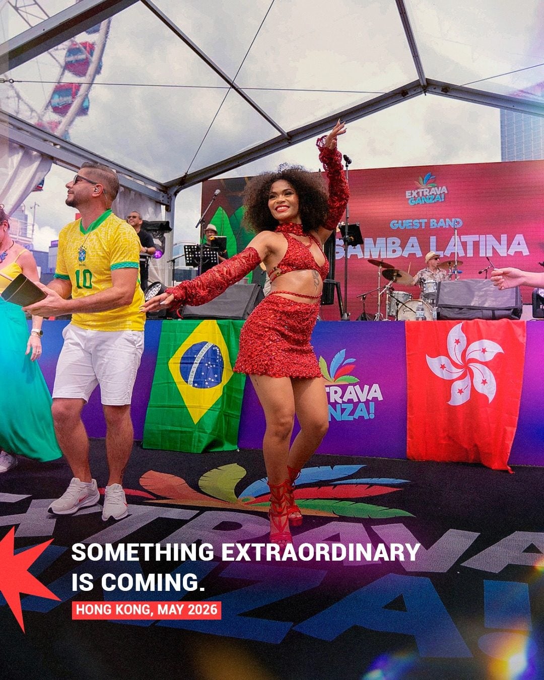Extravaganza Latin Carnival, which takes place on May 23 and 24, 2026, at the Central Harbourfront, is just one of the exciting events in Hong Kong this weekend. There will also be a games and craft beer night at Eaton HK, a three-hour forest bathing session in the New Territories and more. Photo: Instagram/extravaganzabrazil