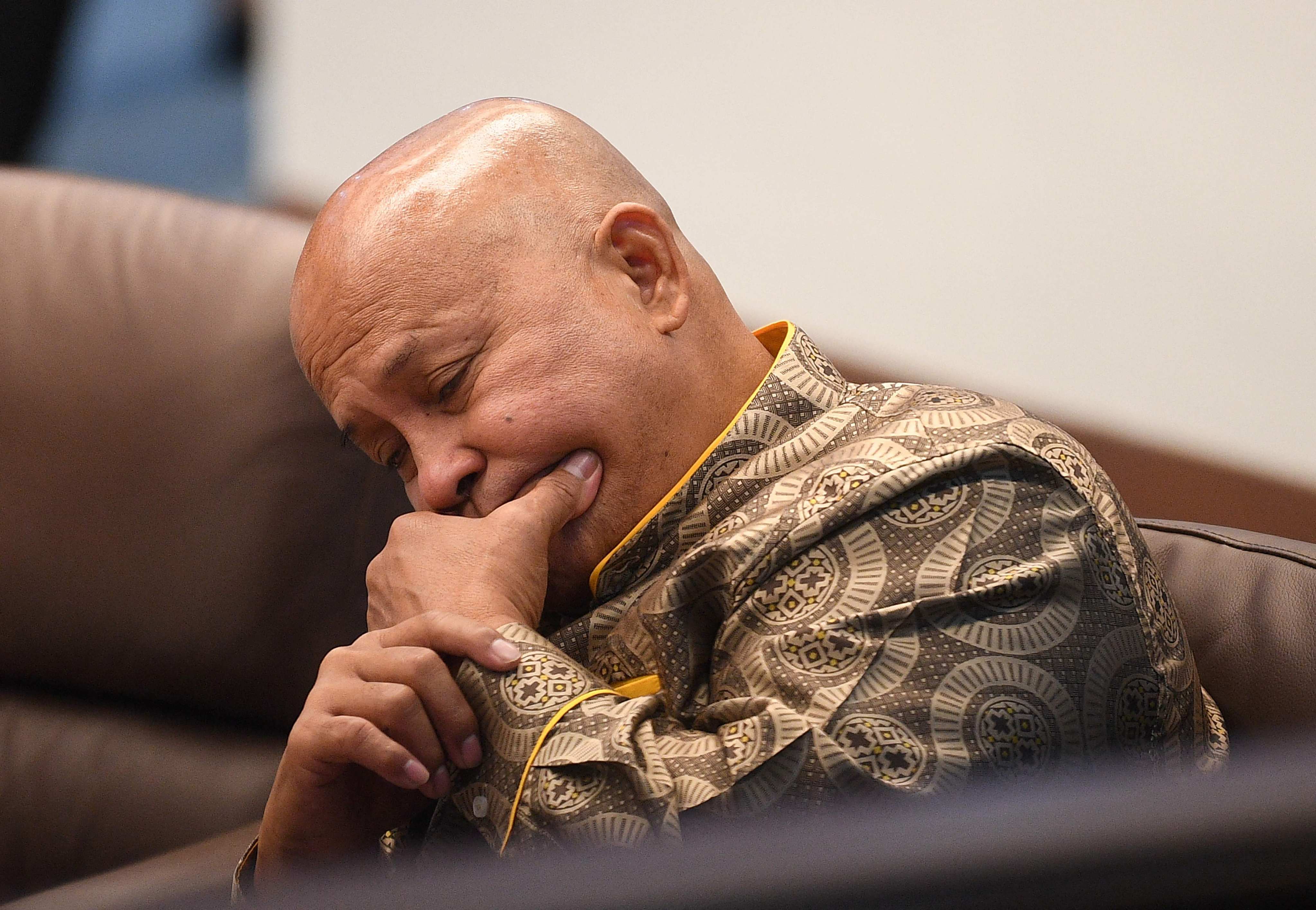 Senator Ronald dela Rosa attends a senate session in Manila last week. Photo: AFP