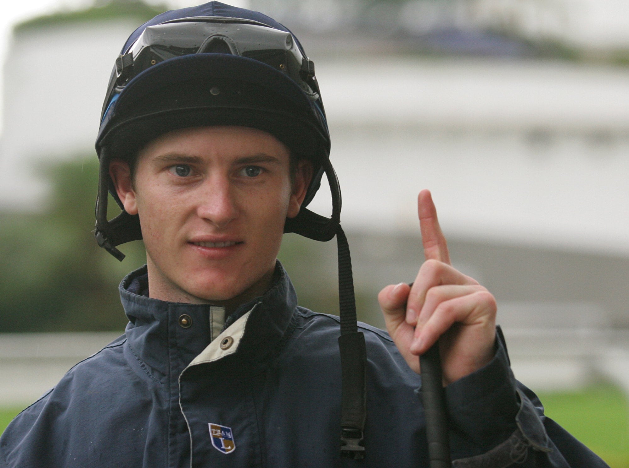 Jockey Zac Purton at Sha Tin trackwork in 2007.