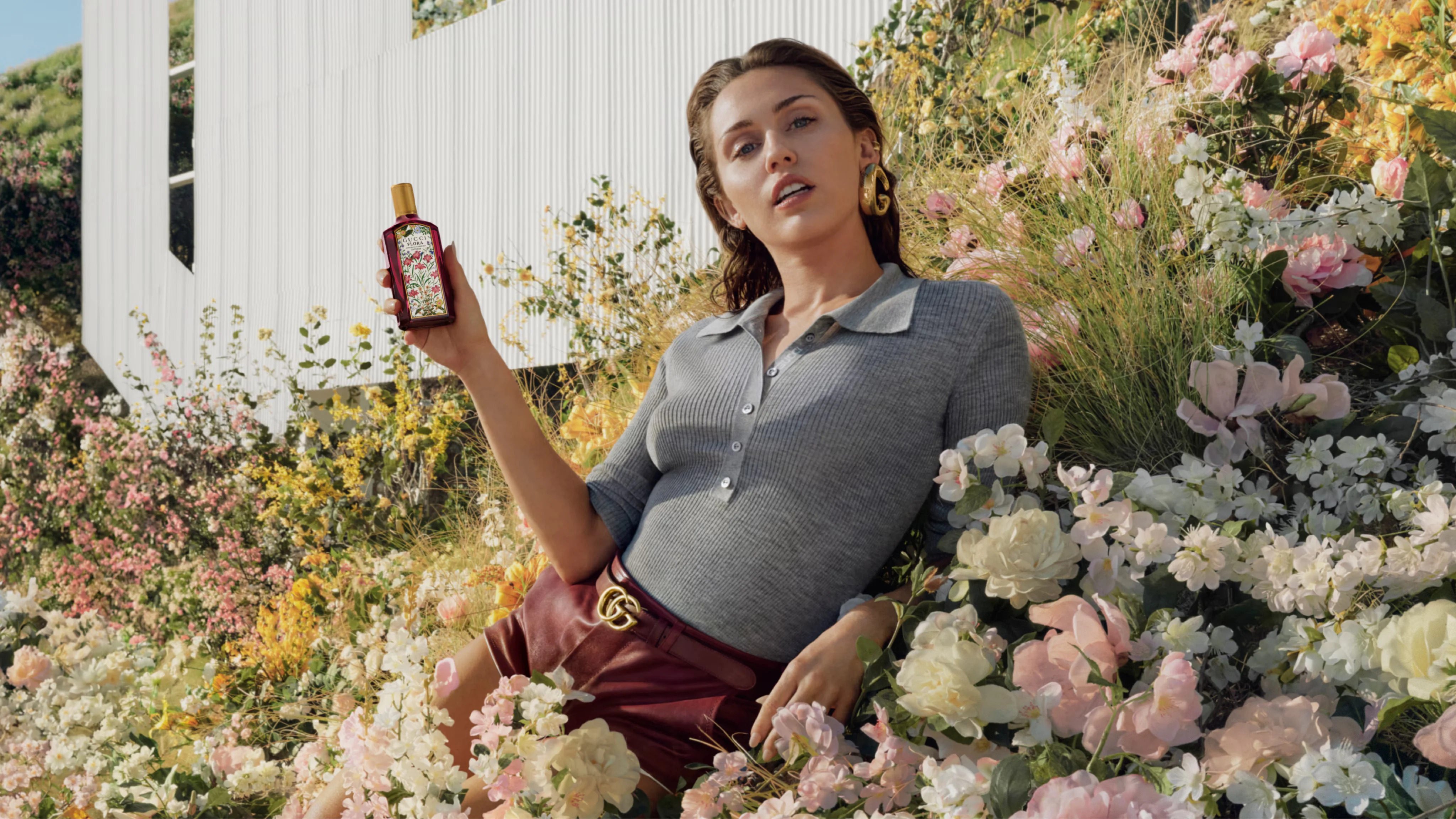 Fragrance of summer: Miley Cyrus for Gucci Flora. Photo: Handout