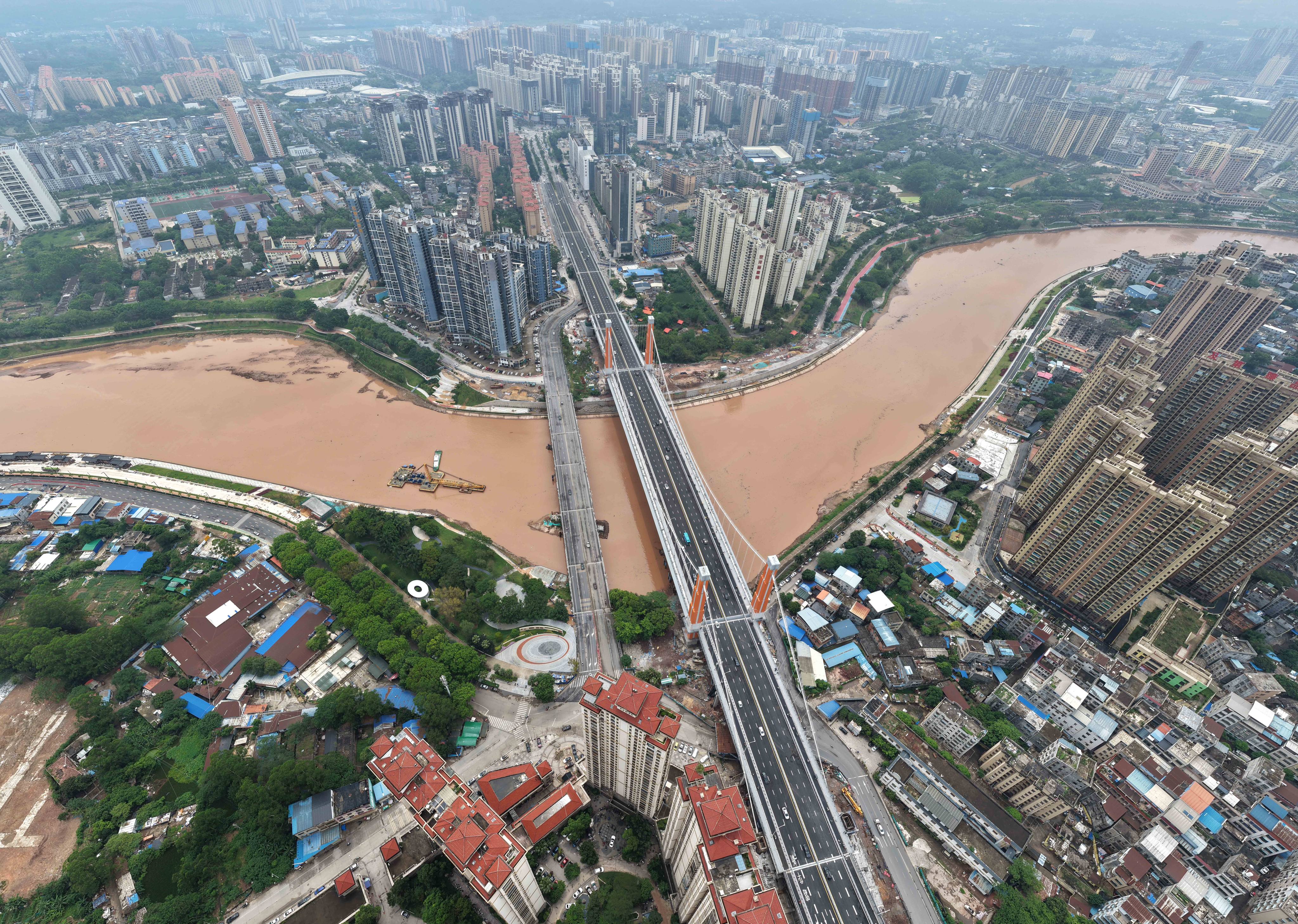 The Pinglu Canal runs through Qinzhou in China’s southern Guangxi region. Photo: Xinhua