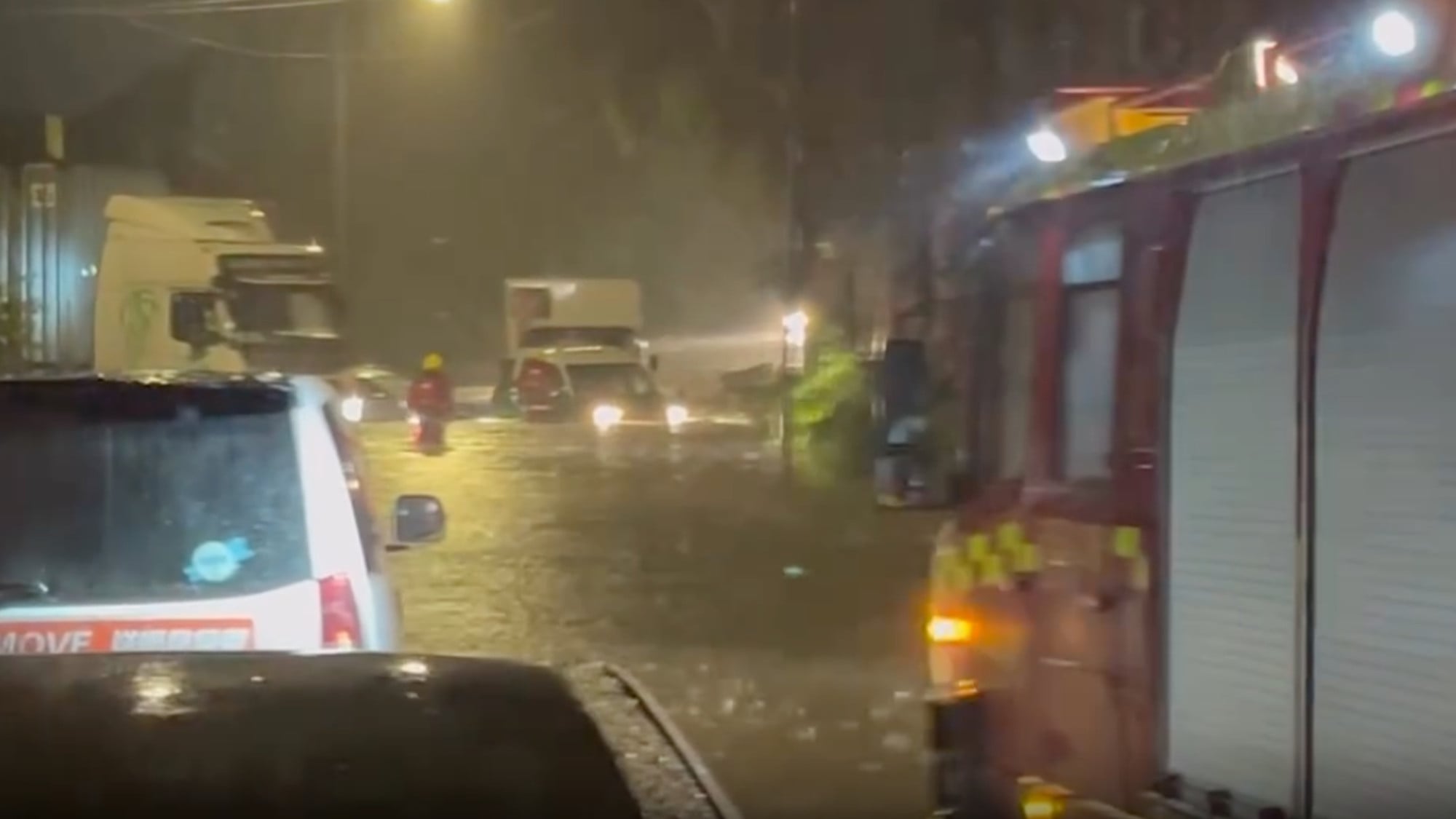 More than 50mm of rain fell across many areas in the morning. Photo: Handout