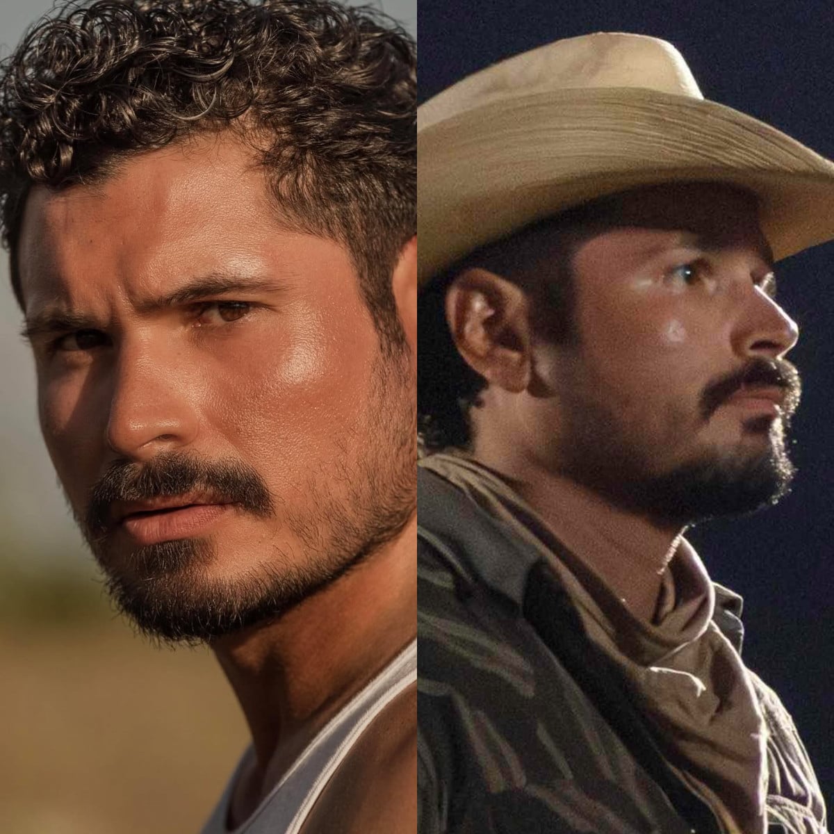 J.R. Villarreal plays Azul in Dutton Ranch.
Photos: @realjvilla/Instagram, Landman and Taylor Sheridan Fans/Facebook
