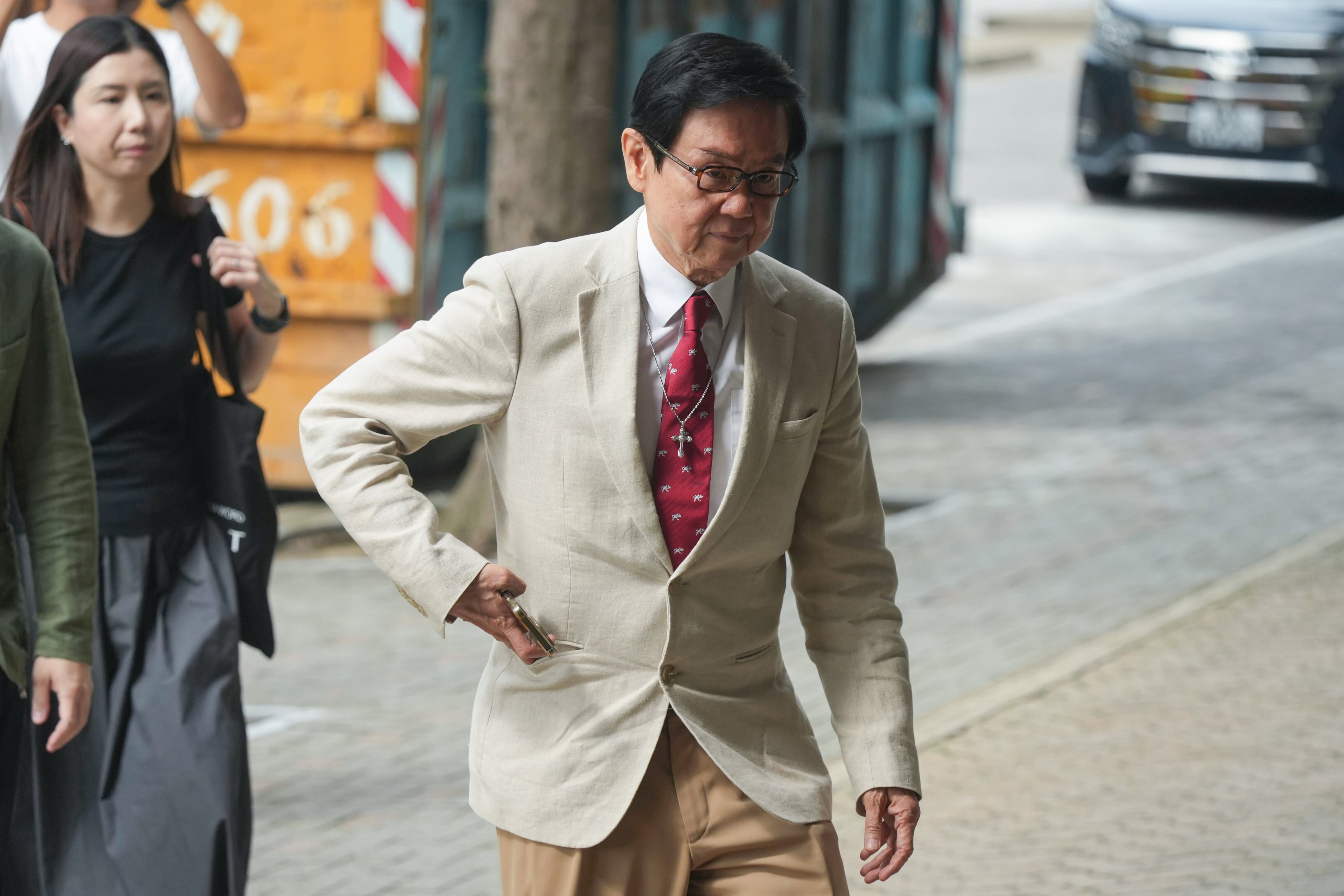 Filmmaker Raymond Wong arrives at Eastern Court. Photo: Sun Yeung