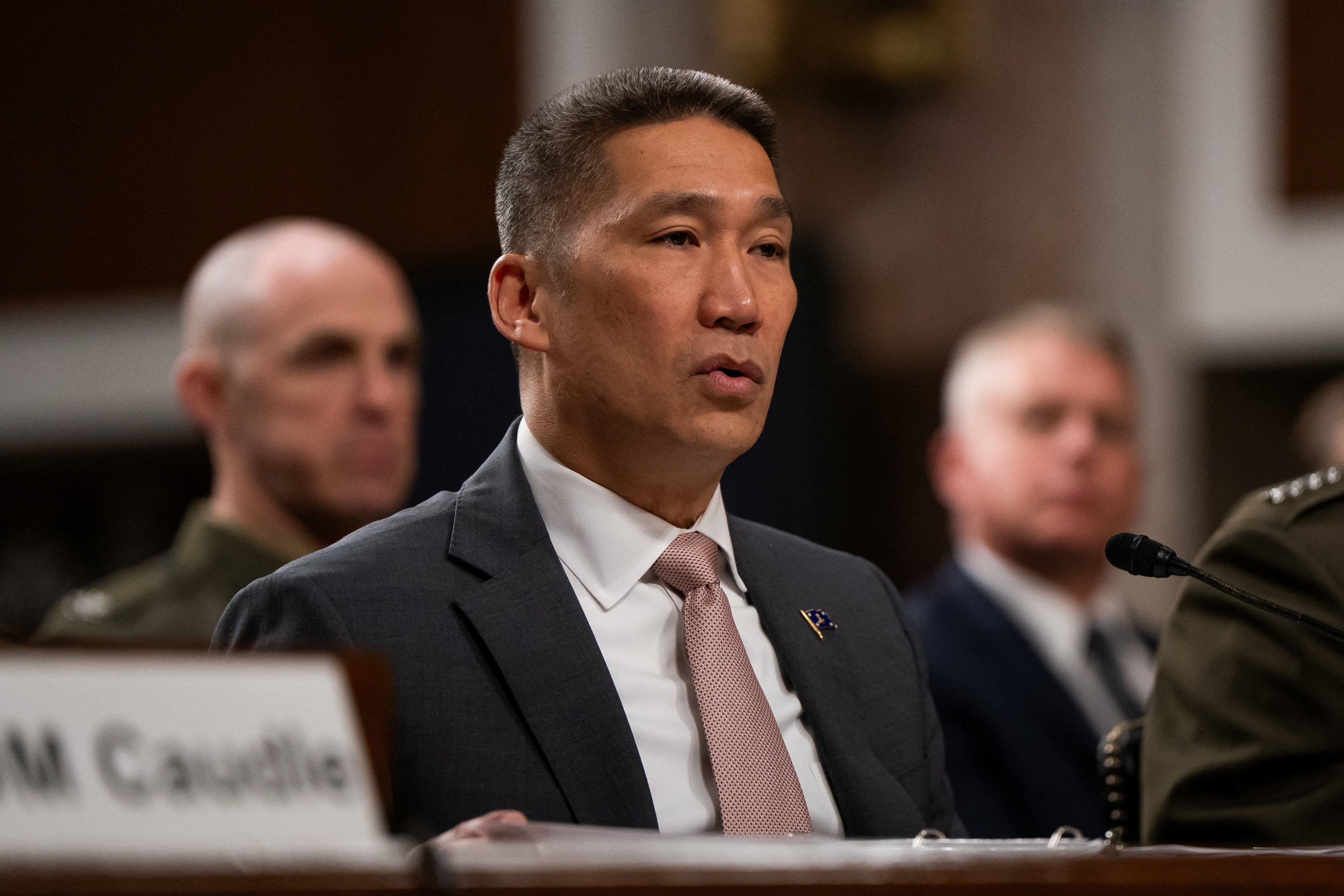 Acting Secretary of the US Navy Hung Cao has said Washington must pause a major arms sale to Taiwan to ensure it has enough munitions for its war on Iran. Photo: Reuters