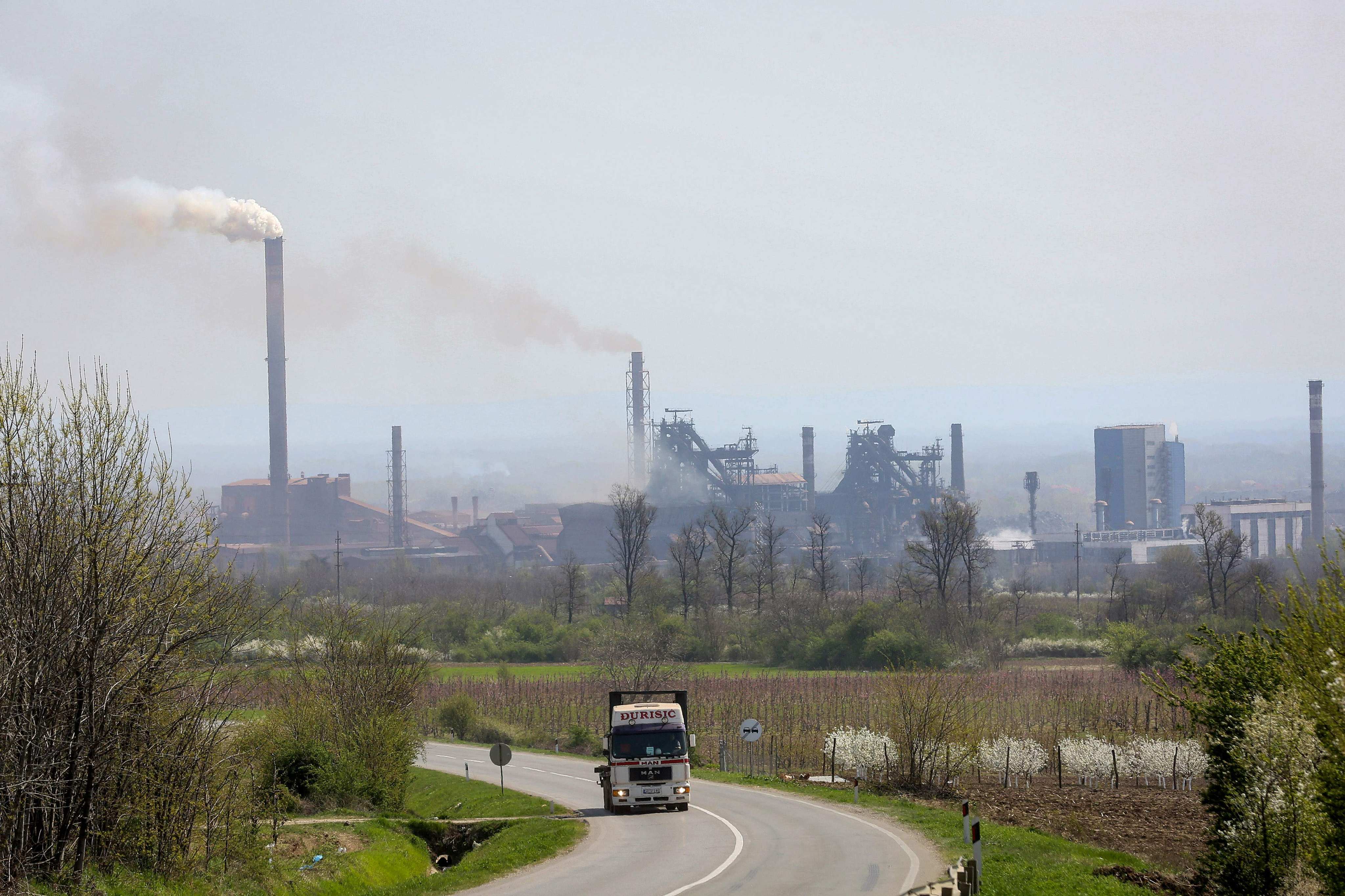 The steel mill in the Serbian town of Smederevo, seen on April 4, 2019, was revitalised with the help of Chinese investment. Photo: AFP