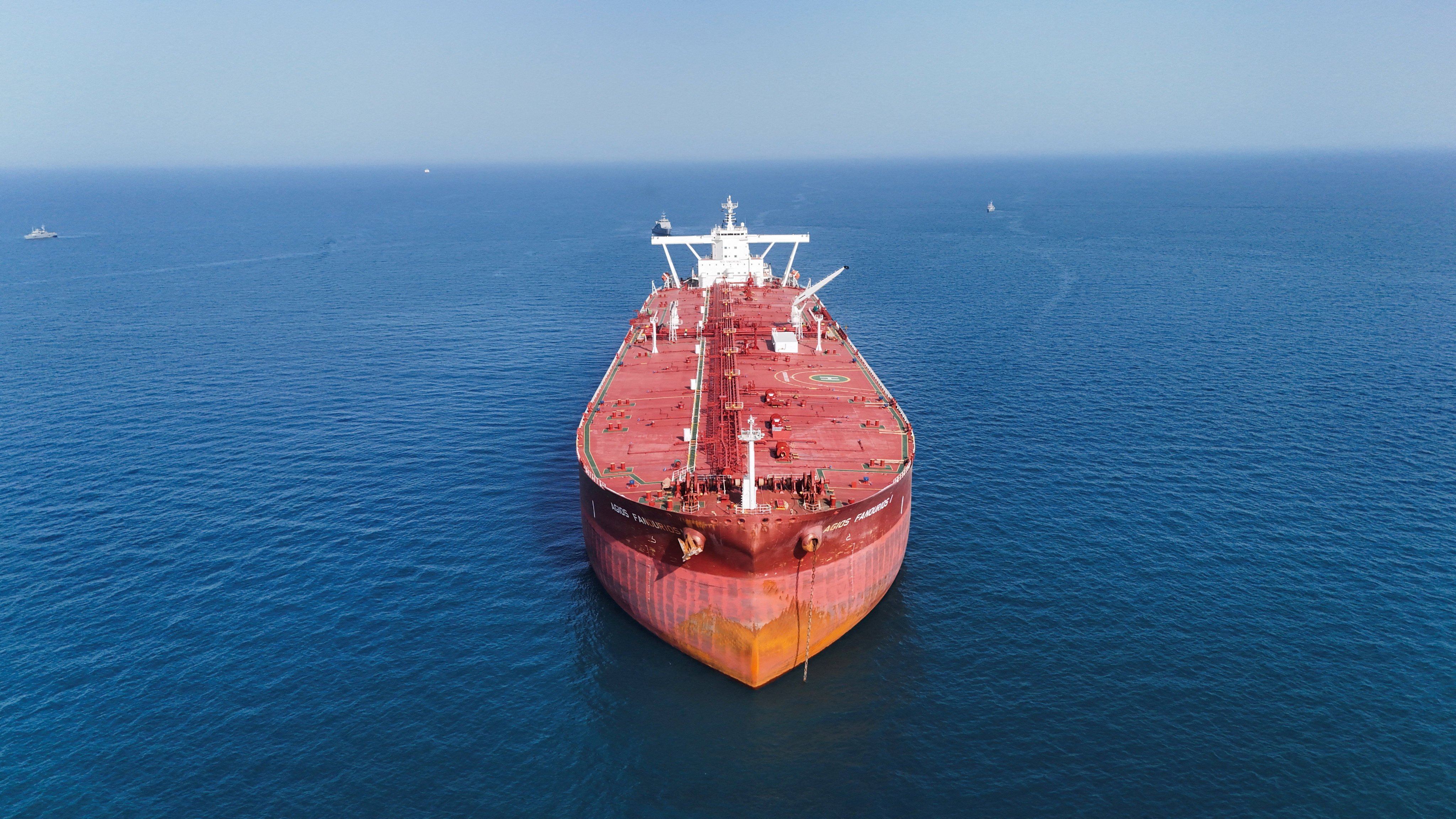 The Malta-flagged tanker Agios Fanourios I sailed through the Strait of Hormuz, arriving in Iraq’s territorial waters off Basra in April. Photo: Reuters