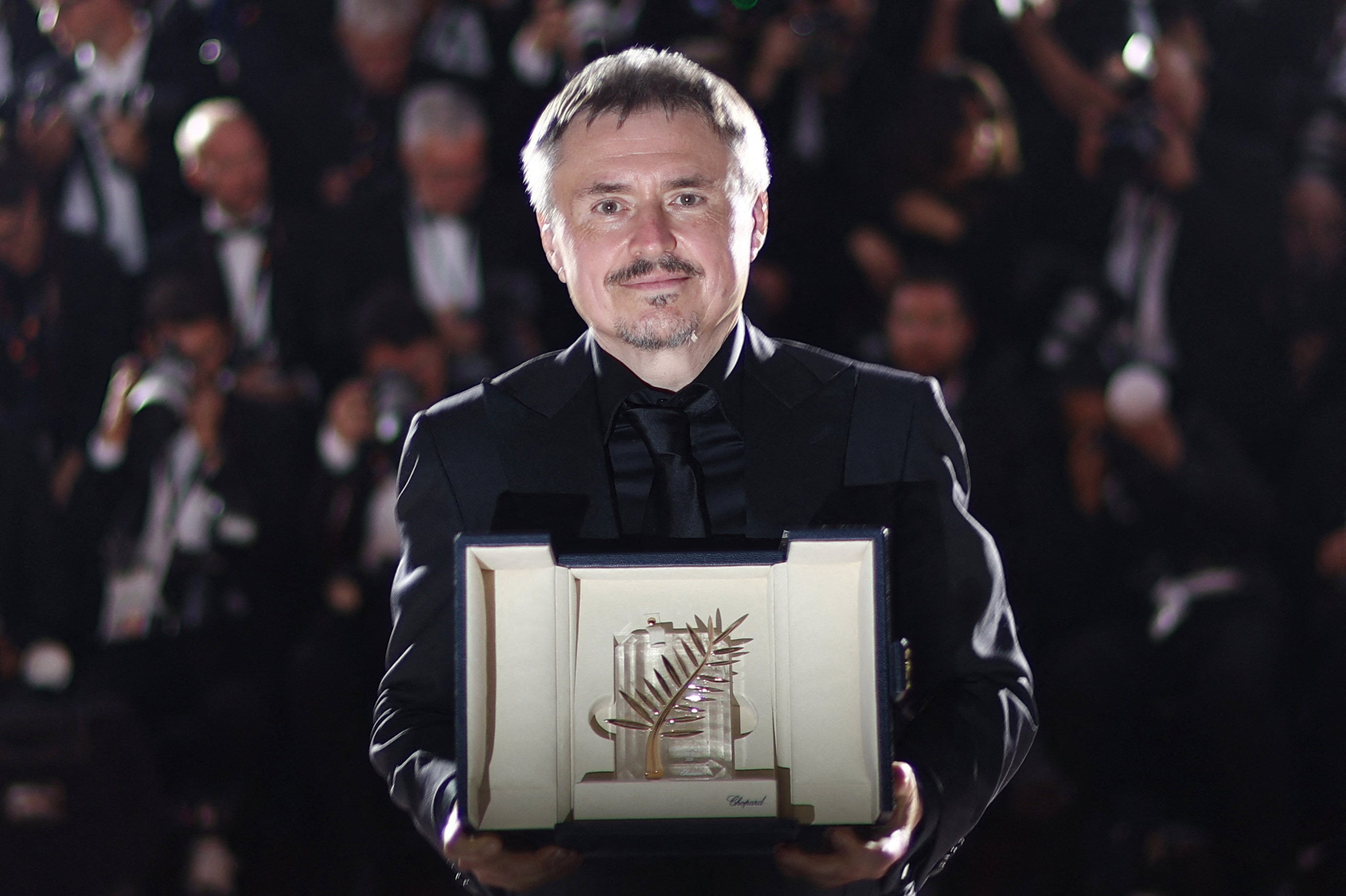 Director Cristian Mungiu, Palme d’Or award winner for the film “Fjord”, poses after the closing ceremony of the 79th Cannes Film Festival on Saturday. Photo: Reuters