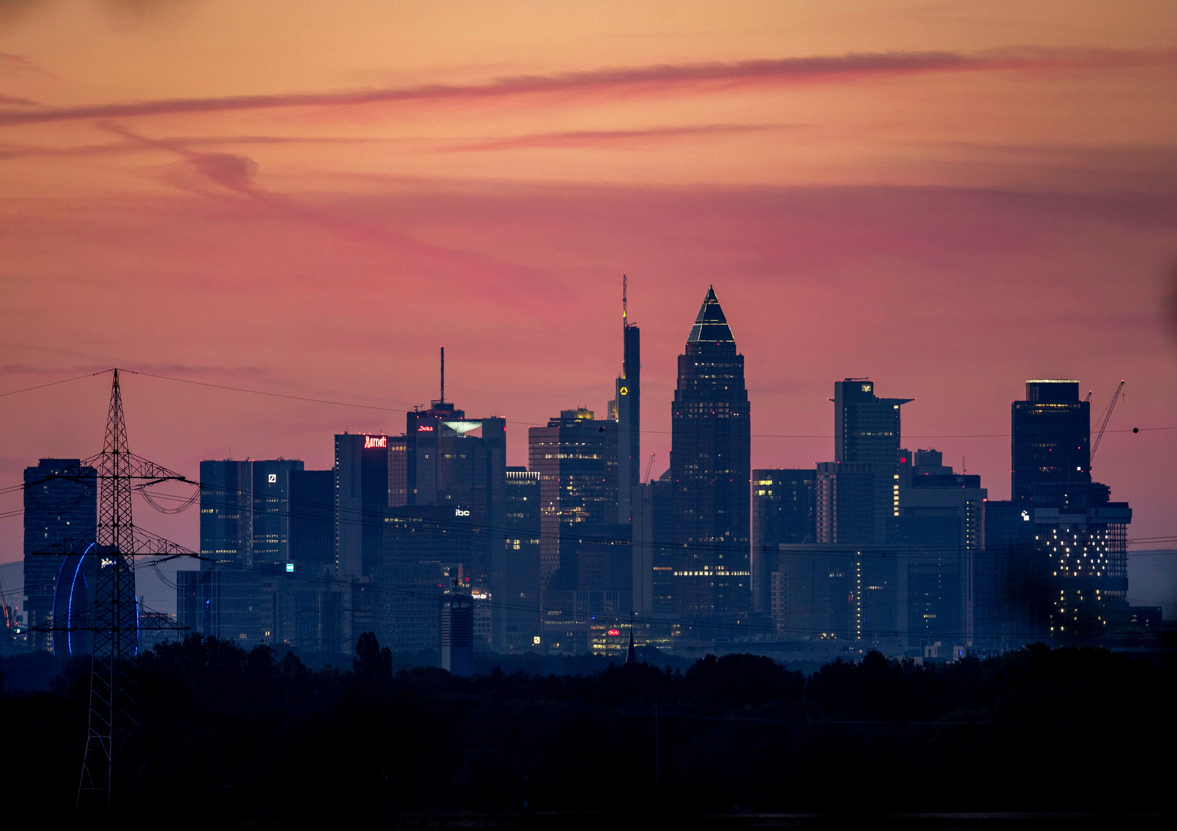 The banking district of Frankfurt, Germany, is seen on July 30, 2020. Photo: AP Photo