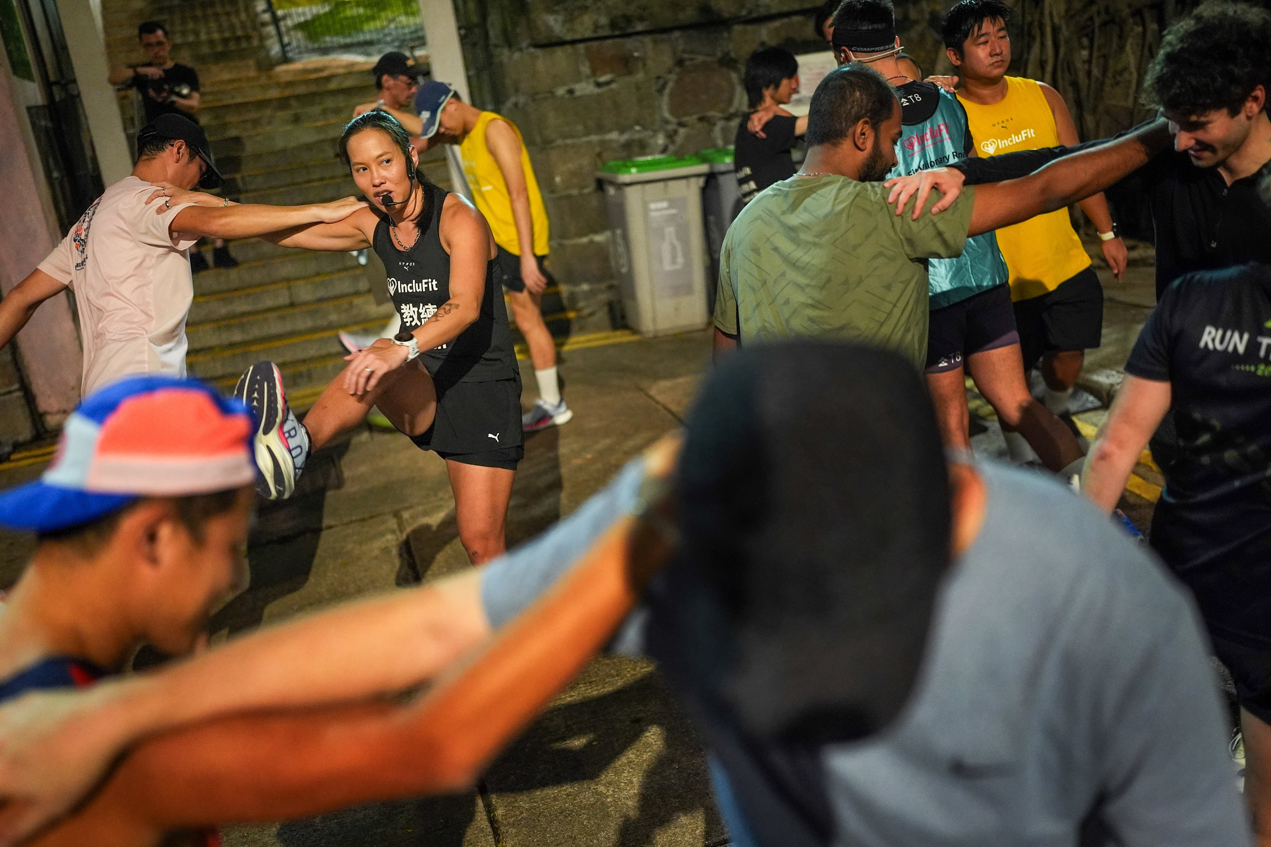 IncluFit was started by personal trainer Aileen Wong (middle), who said she experienced exclusion after moving to Hong Kong, and wanted to help those who faced barriers. Photo: Elson Li