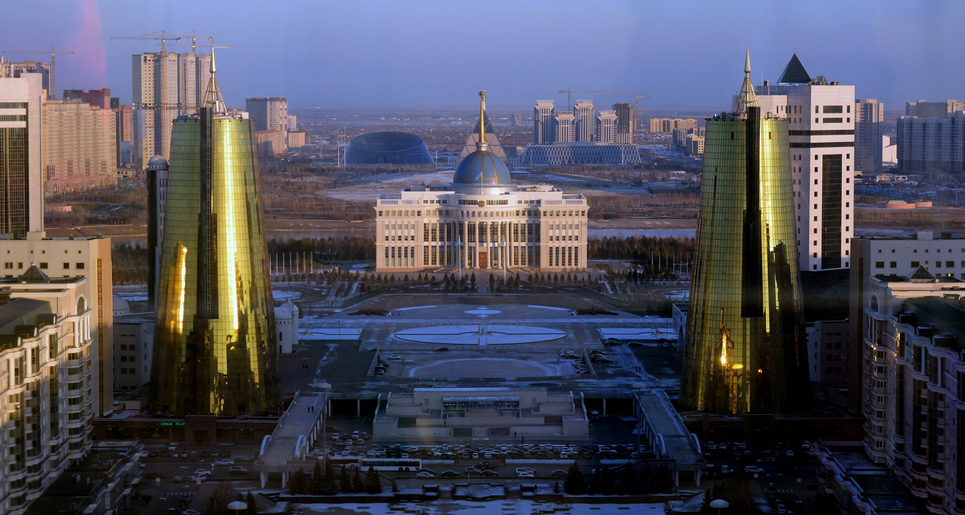 A view of the presidential palace in Astana, Kazakhstan. Photo: Getty Images