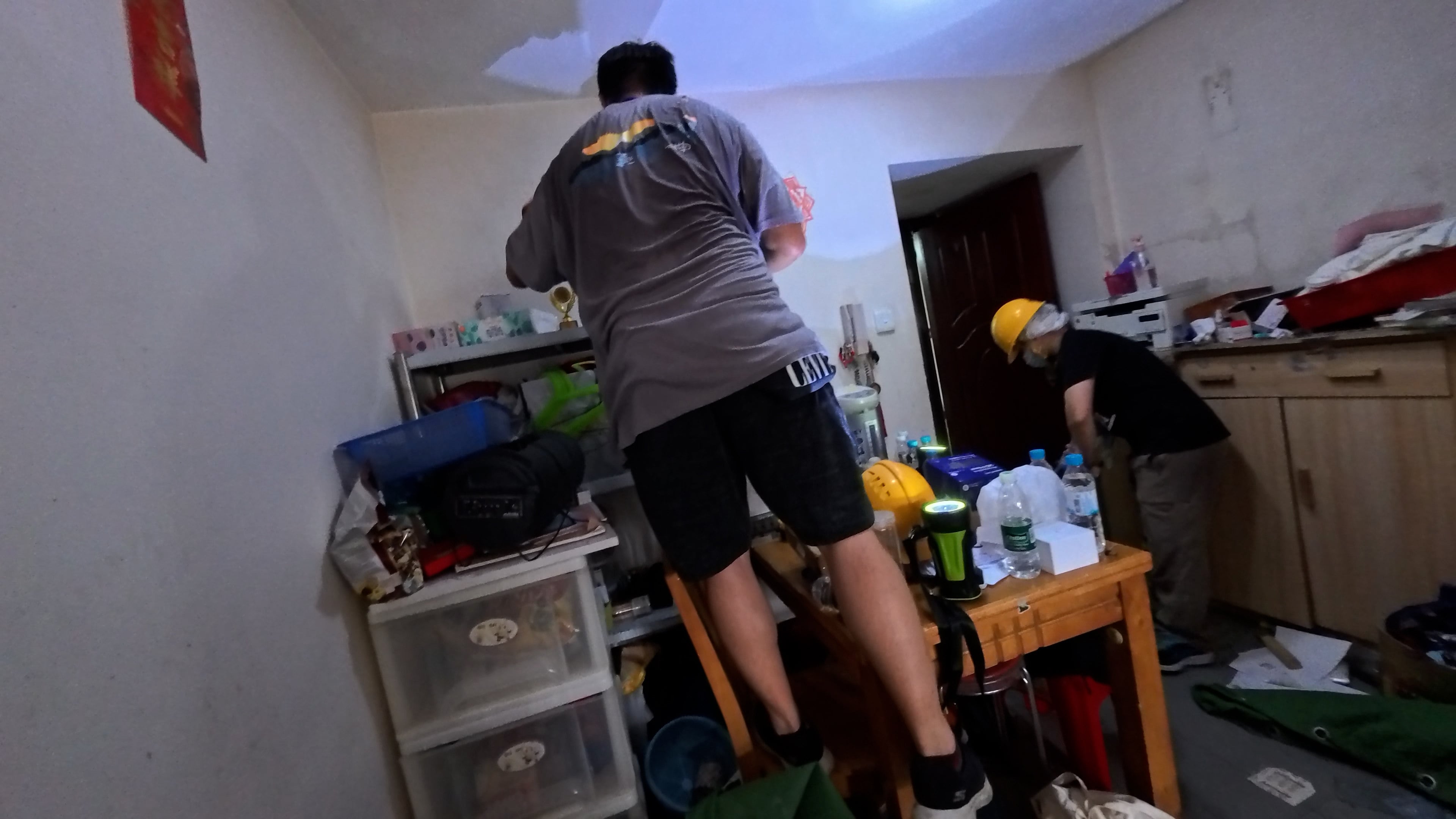 Joe and Annie visit their flat. Photo: Theodora Yu
