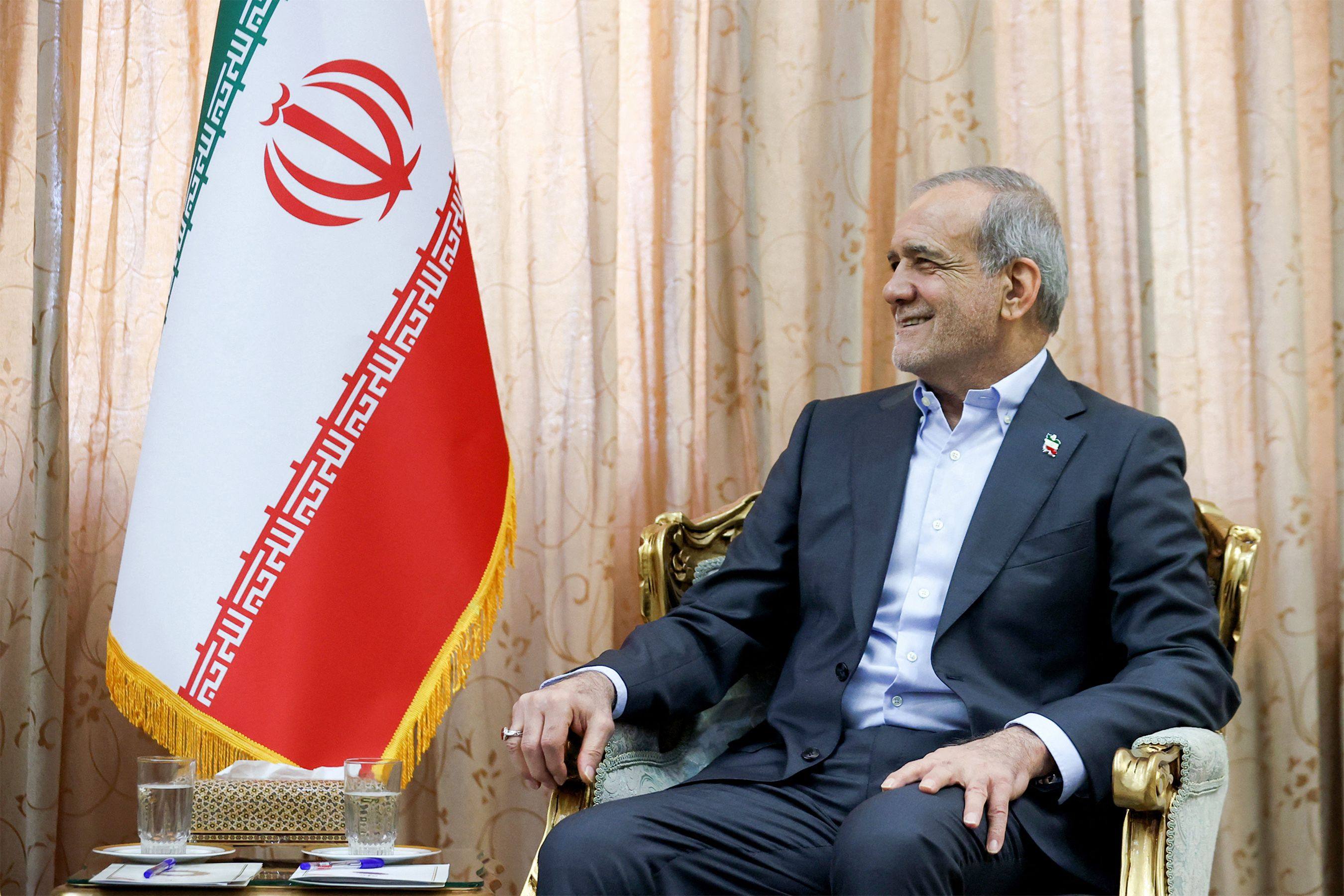 Iran’s President Masoud Pezeshkian in Tehran on Saturday. Photo: Iranian Presidency / AFP
