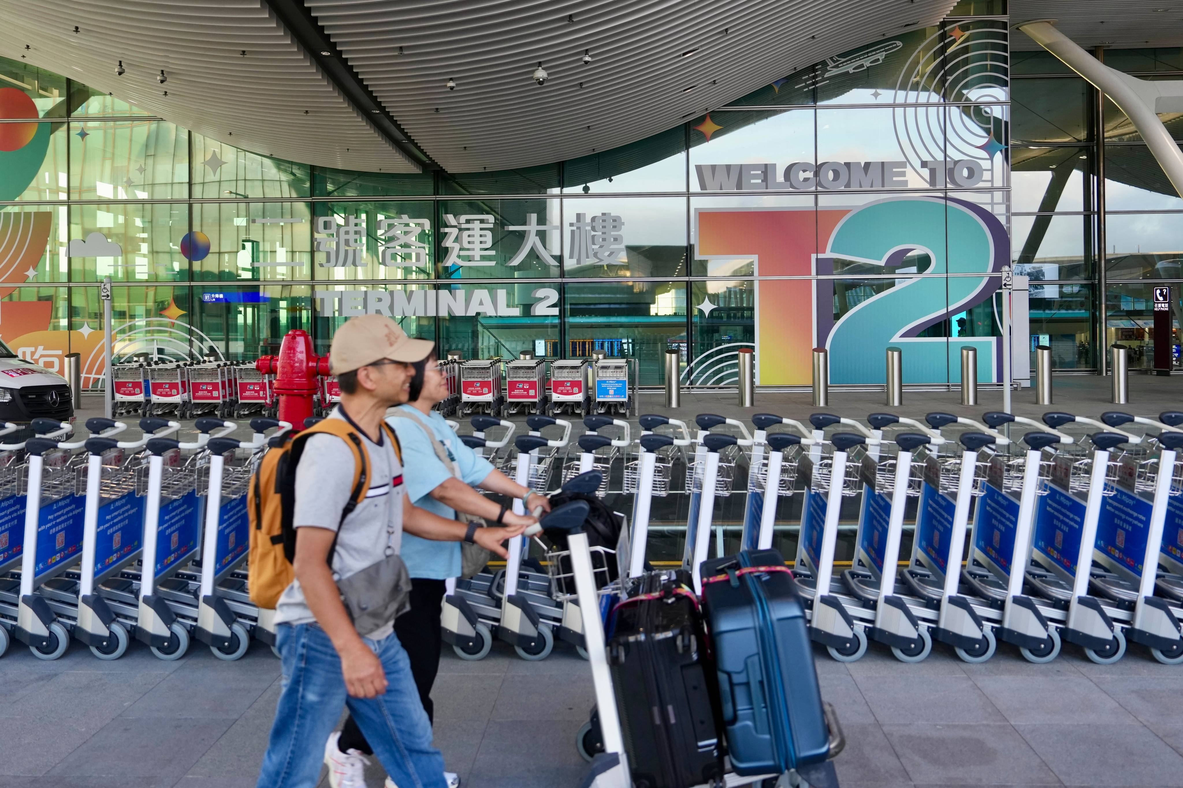 Terminal 2 is scheduled to handle 33 flights on Wednesday.  Photo: Sam Tsang
